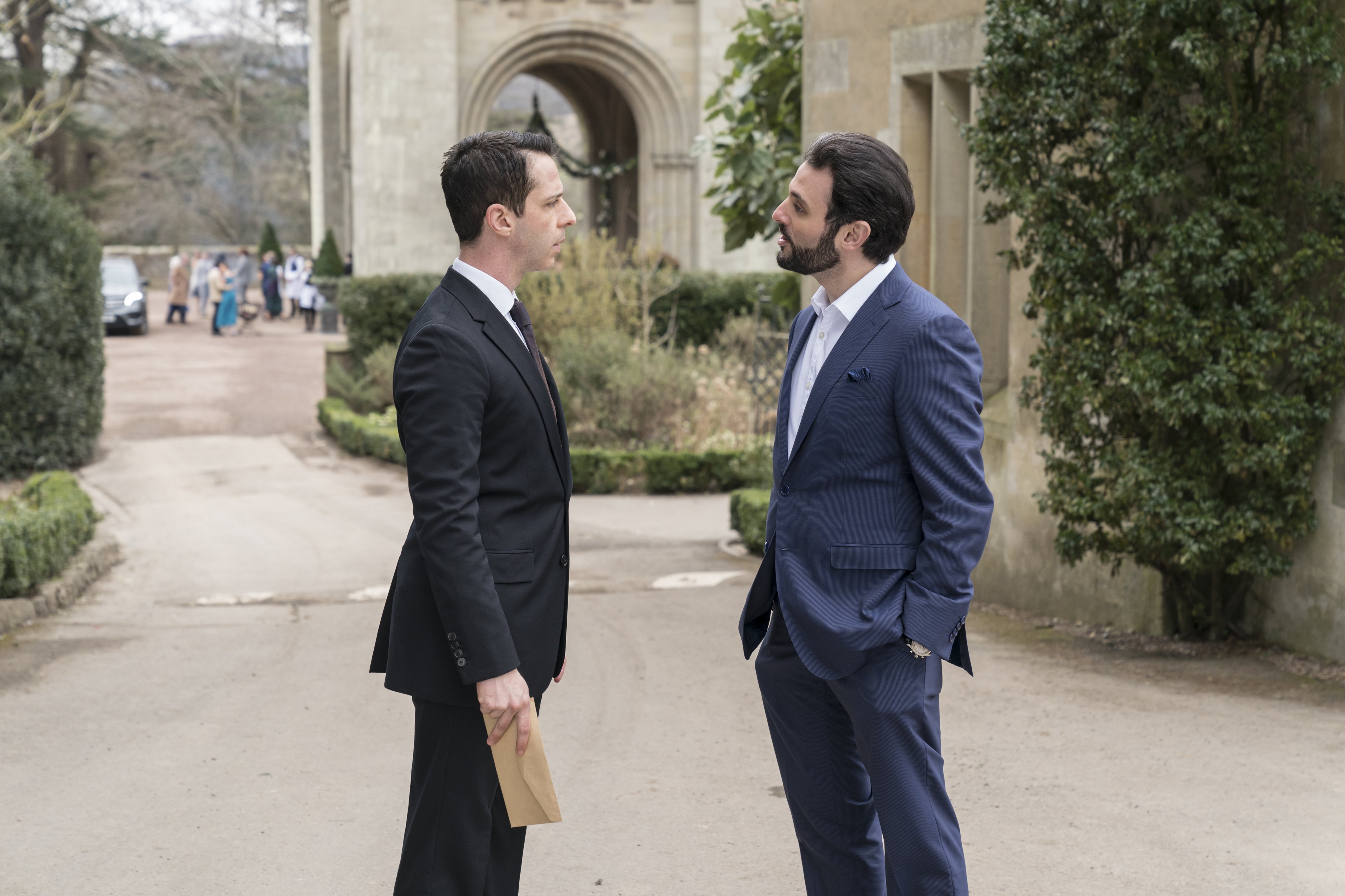 Jeremy Strong and Arian Moayed in 'Succession.' (Colin Hutton/HBO)