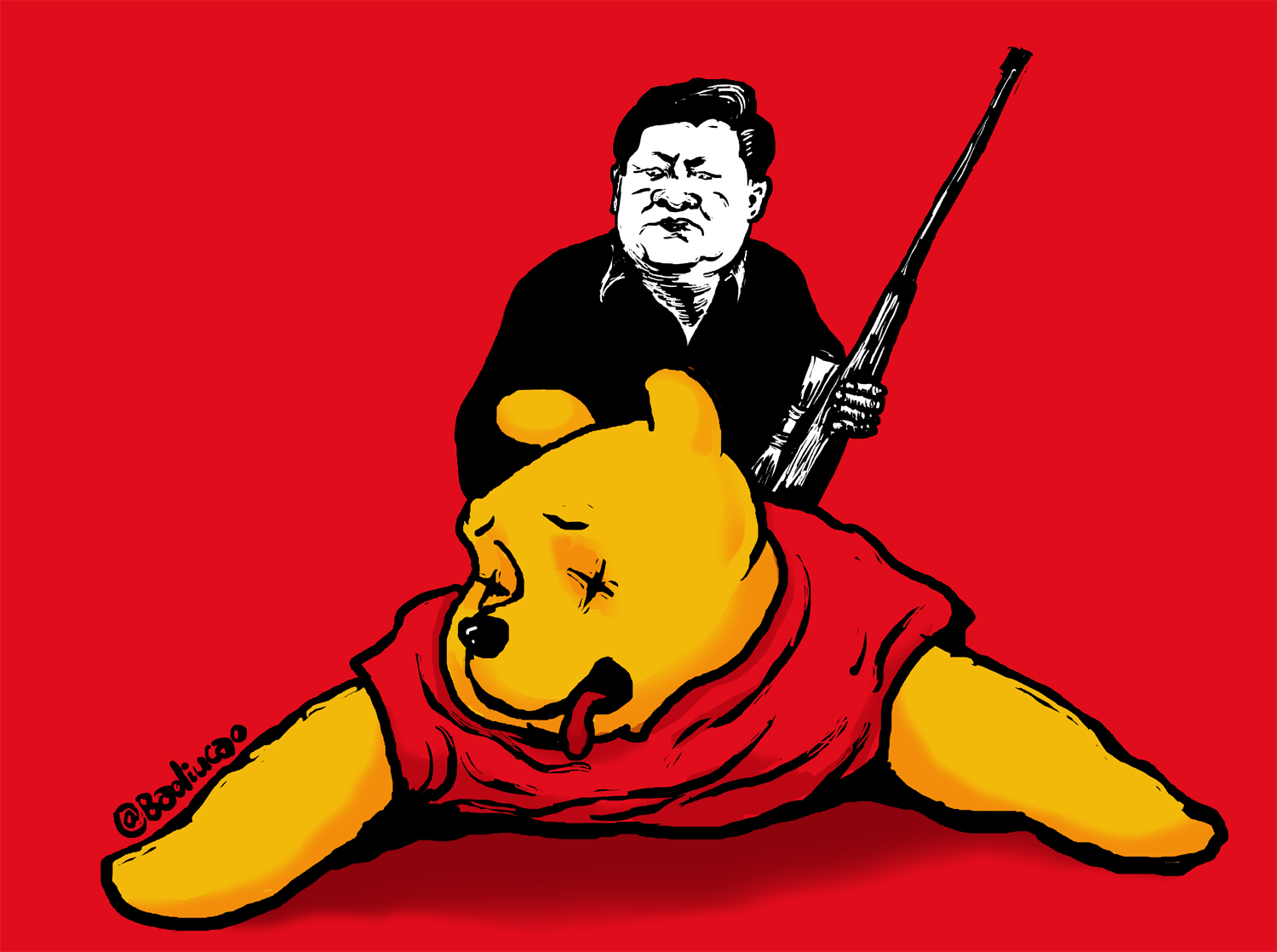 A cartoon drawn by Chinese dissident artist Badiucao (Badiucao)