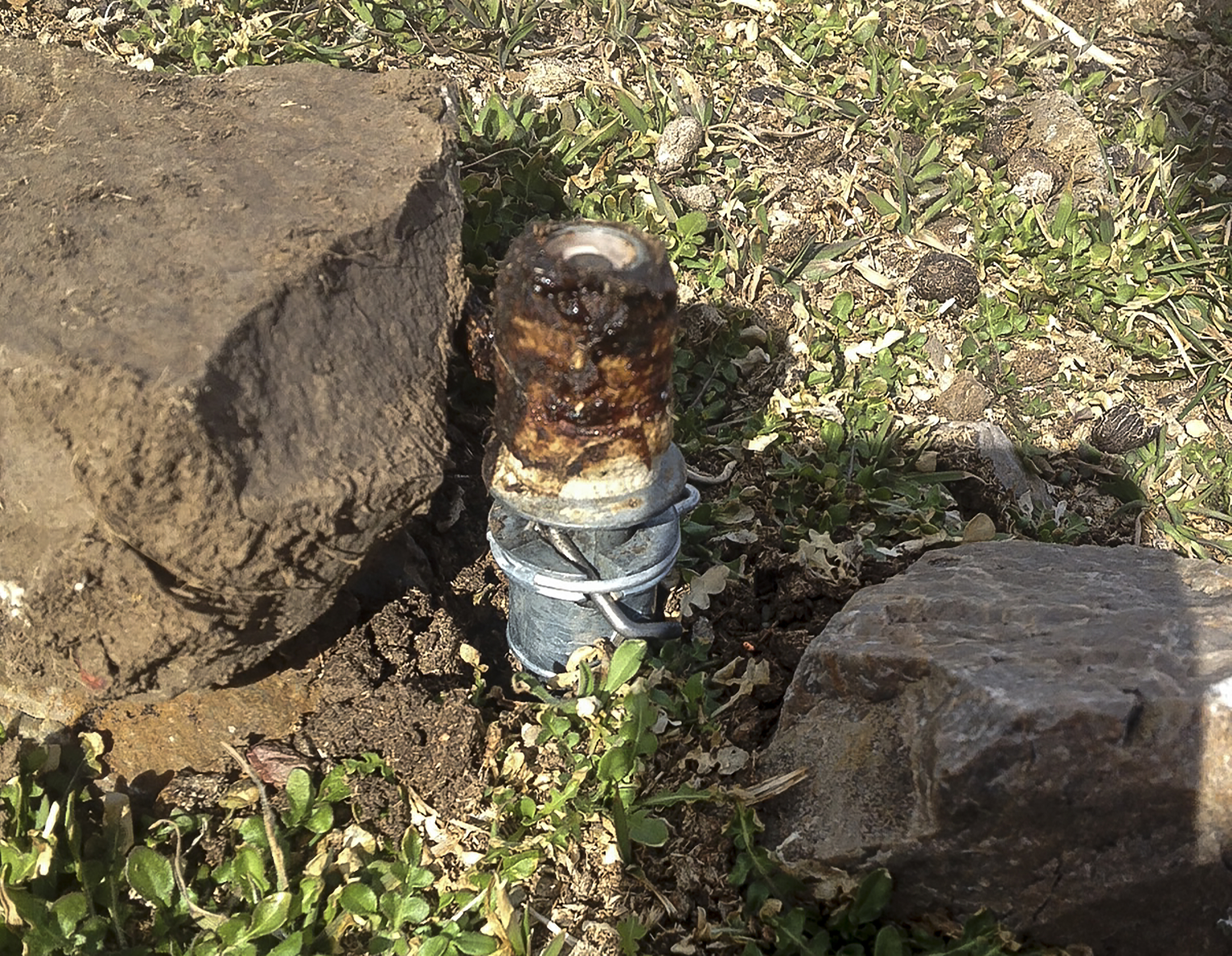 FILE - This March 16, 2017, file photo released by the Bannock County Sheriff's Office shows a cyanide device in Pocatello, Idaho. (Bannock County Sheriff's Office—AP)