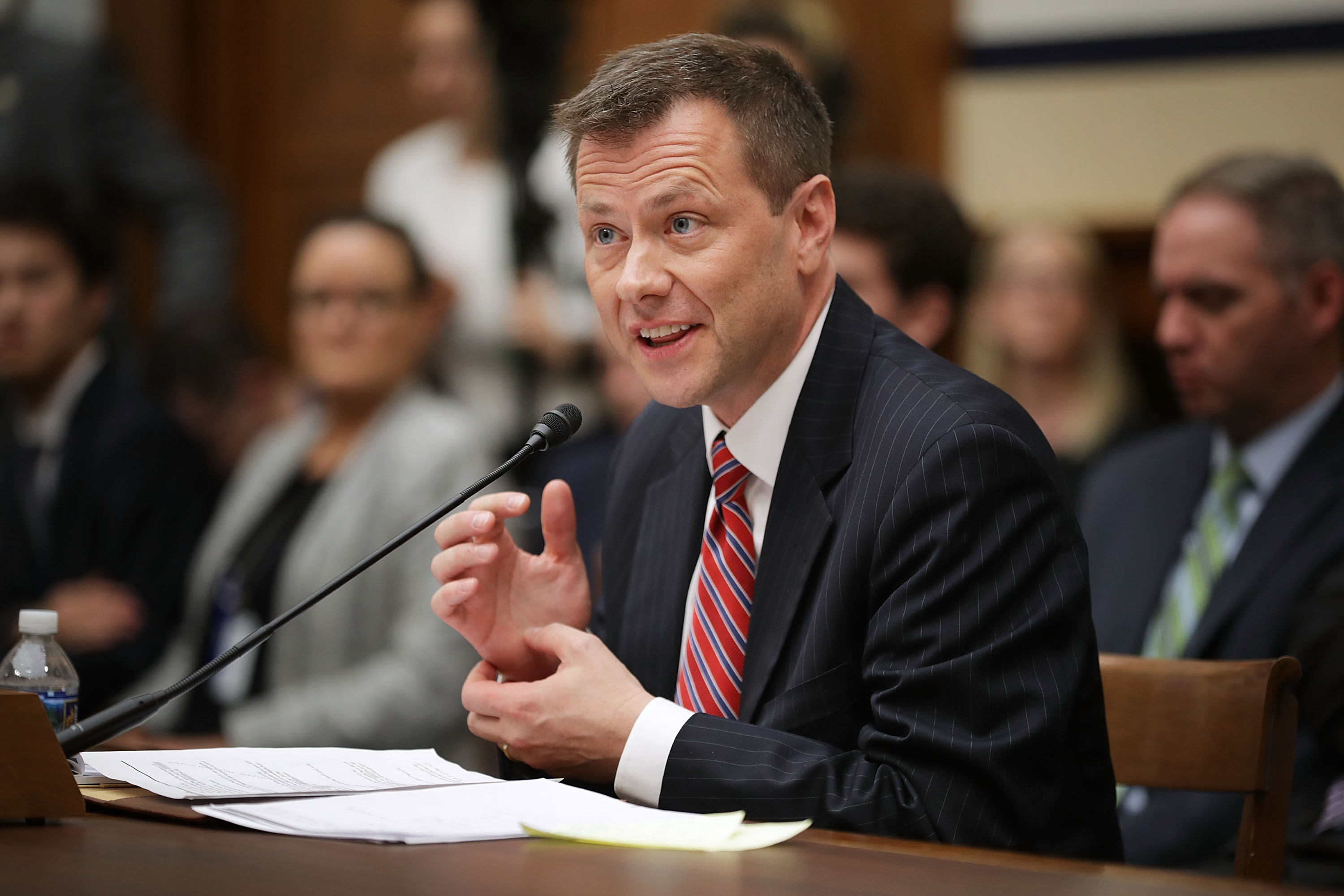 Deputy Assistant FBI Director Peter Strzok testifies before a joint committee hearing of the House Judiciary and Oversight and Government Reform committees in the Rayburn House Office Building on Capitol Hill July 12, 2018 in Washington, DC. (Chip Somodevilla&mdash;Getty Images)