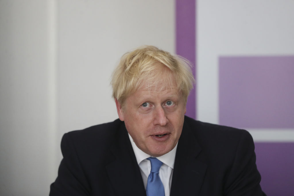 U.K. PM Boris Johnson Speaks At National Policing Board Meeting