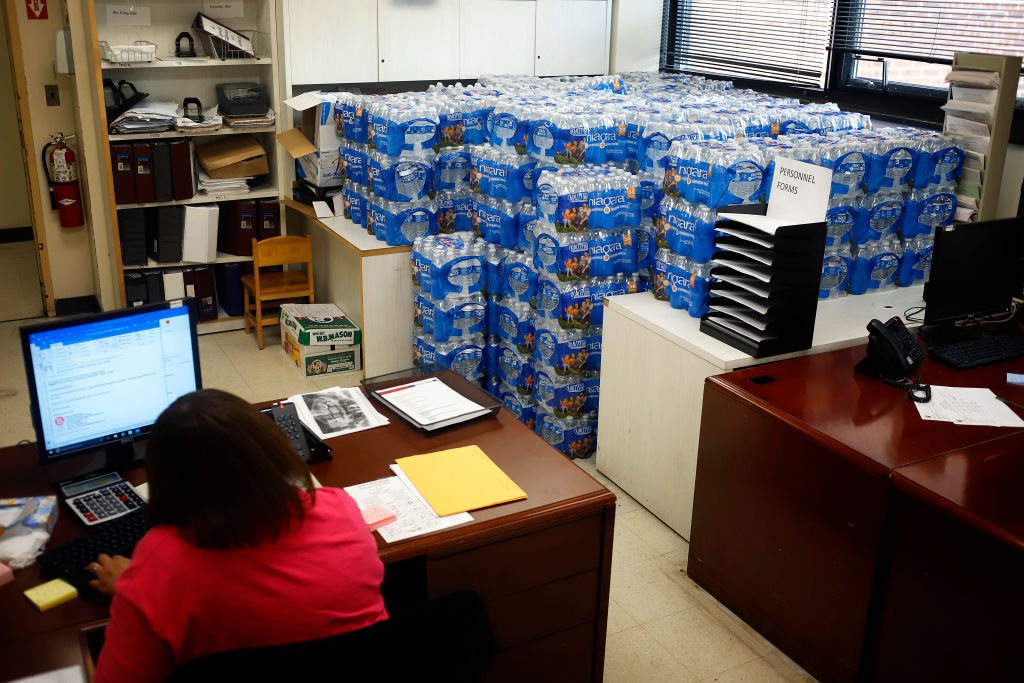 City Of Newark Distributes Bottled Water After High Levels Of Lead Found In Tap Water