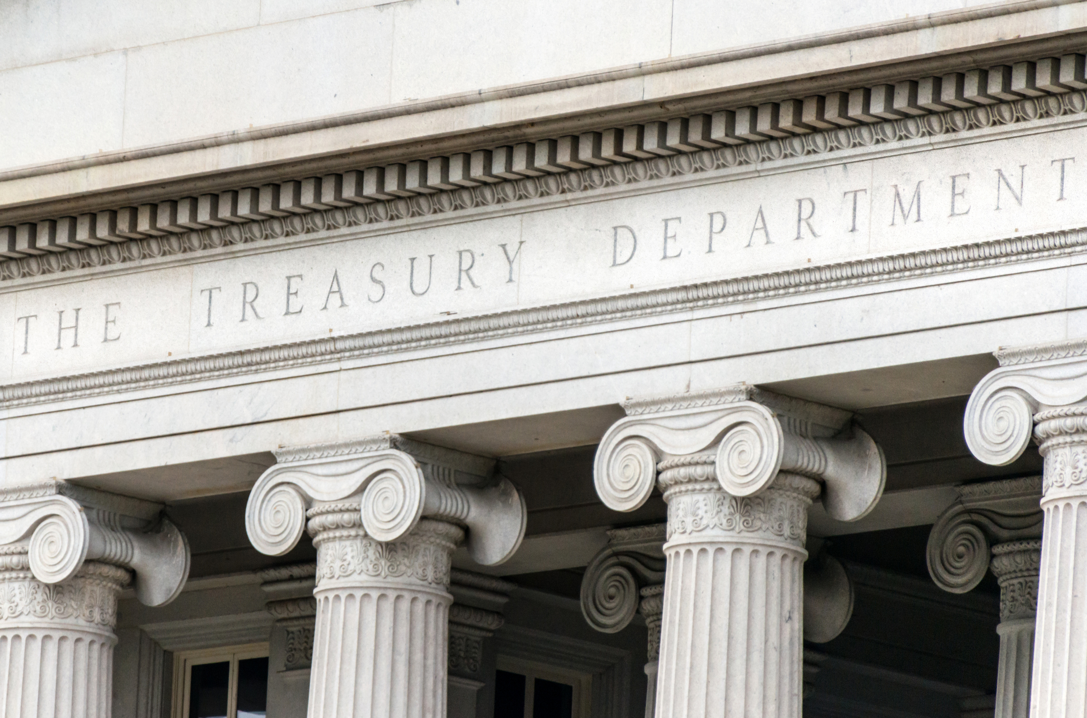 U.S. Treasury Department sign in Washington D.C. building facade. The U.S. budget deficit is set to widen to $1 trillion by fiscal year 2020, two years sooner than previously estimated, according to the Congressional Budget Office findings Wednesday. (Juanmonino&mdash;Getty Images/iStockphoto)