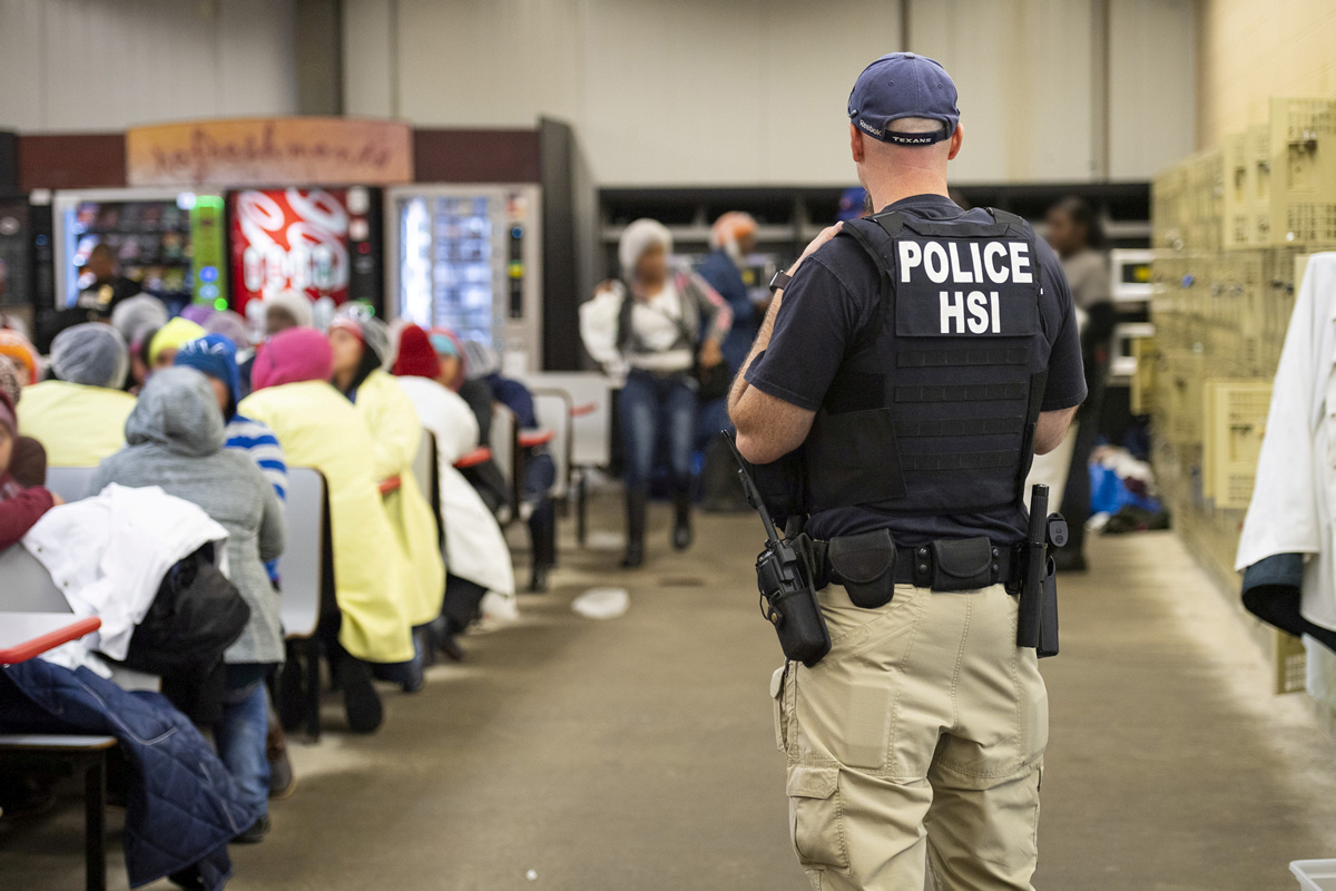 Homeland Security Investigations officers from Immigration and Customs Enforcement