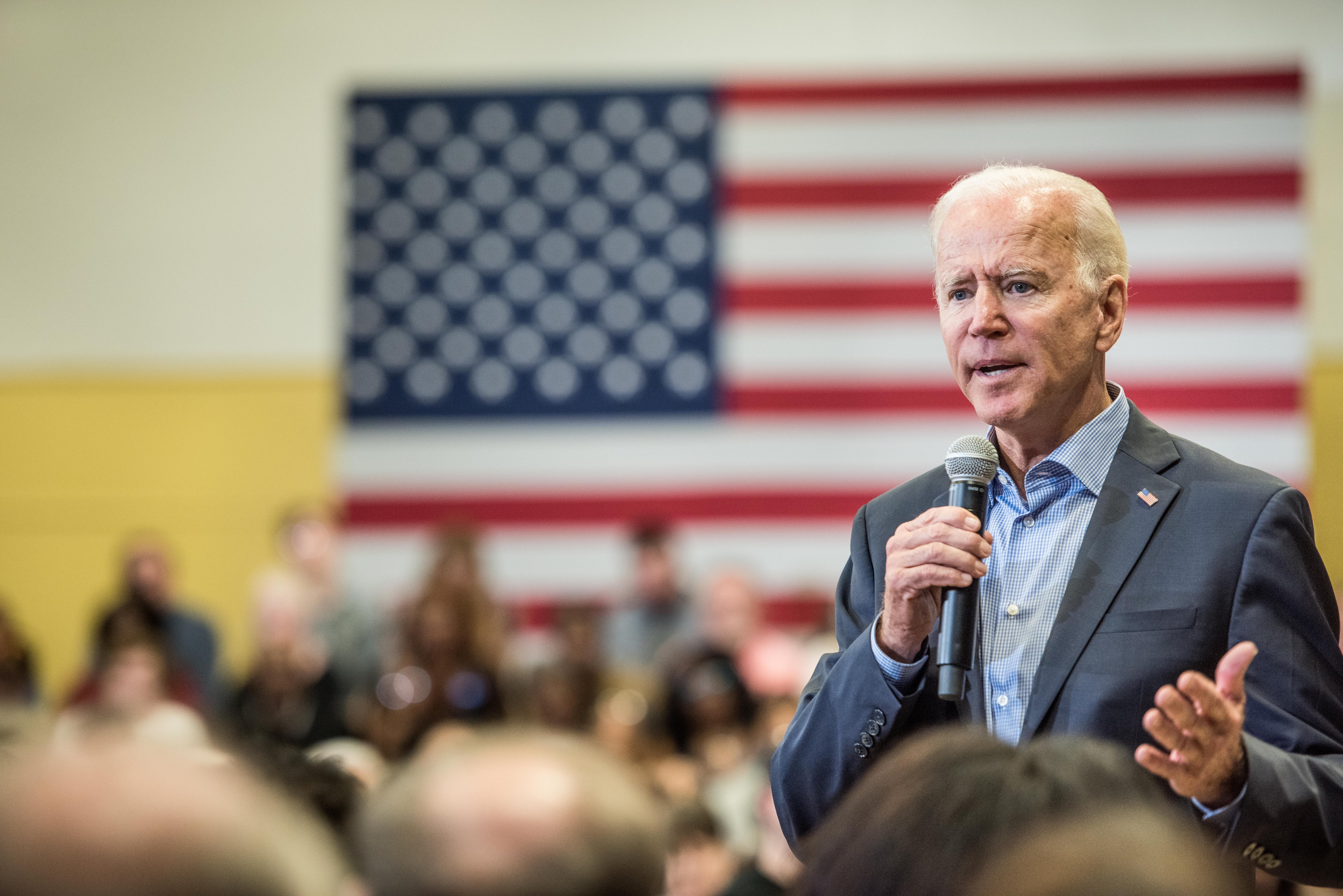 Democratic presidential candidate and former U.S. Vice President Joe Biden addresses a crowd at a town hall event at Clinton College on August 29, 2019 in Rock Hill, South Carolina. (Sean Rayford&mdash;Getty Images)