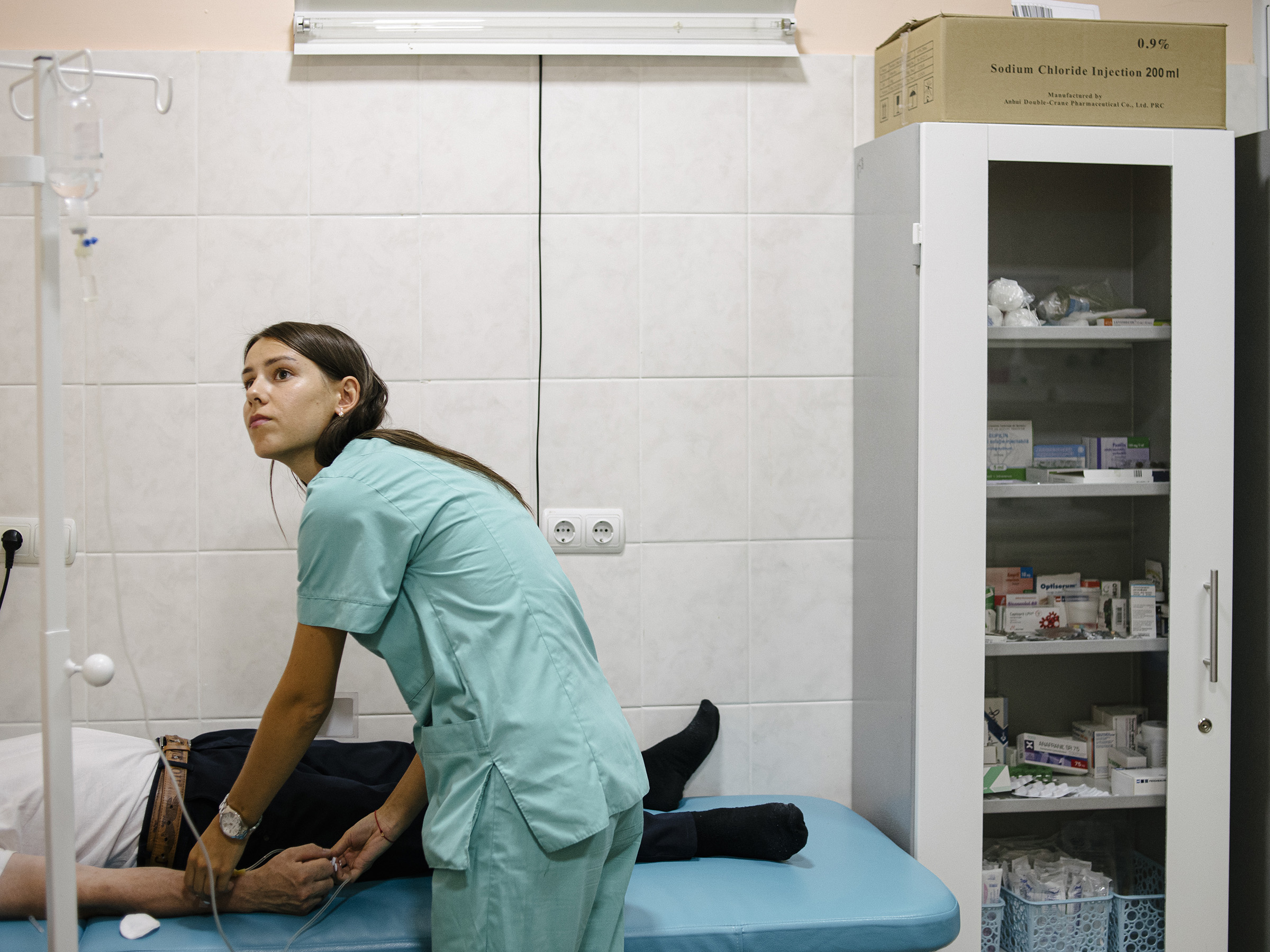 One of the crisis rooms at a rehab center in Chisinau, Moldova on Aug. 2, 2019. (Ramin Mazur for TIME)