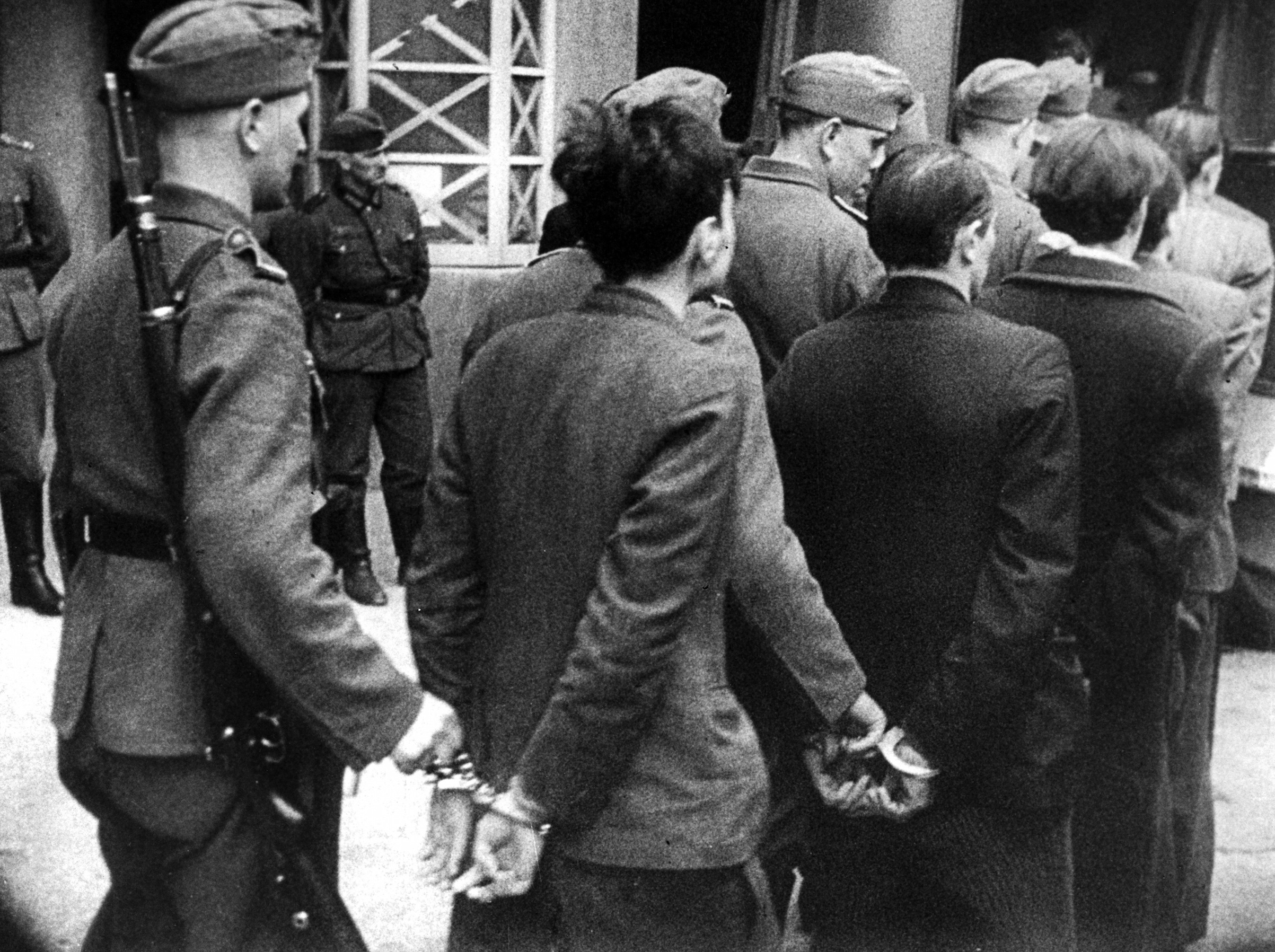 Members of the French Resistance being taken for execution after a trial, Paris, 14 April 1942