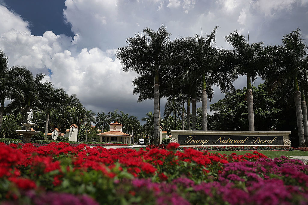 The front entrance to the Trump National Doral is seen on June 1, 2016 in Doral, Florida. (Joe Raedle—Getty Images)