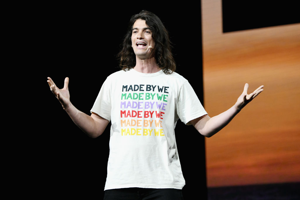 Adam Neumann speaks onstage during WeWork Presents Second Annual Creator Global Finals at Microsoft Theater on January 9, 2019 in Los Angeles, California.  Neumann, the charismatic entrepreneur who led WeWork to become one of the world’s most valuable startups, is stepping down as chief executive officer, said a person briefed on the decision. (Michael Kovac&mdash;Getty Images for WeWork)