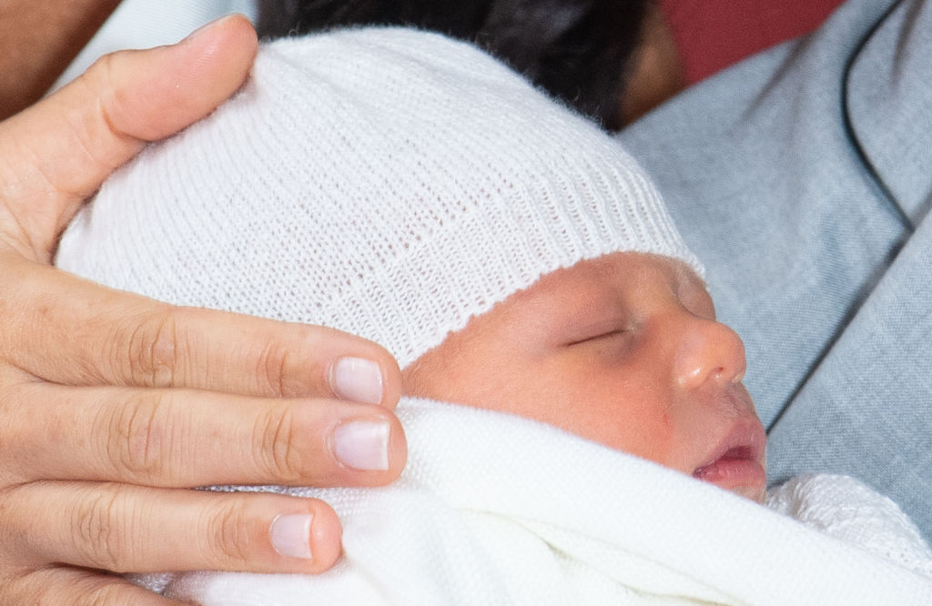The Duke &amp; Duchess Of Sussex Pose With Their Newborn Son