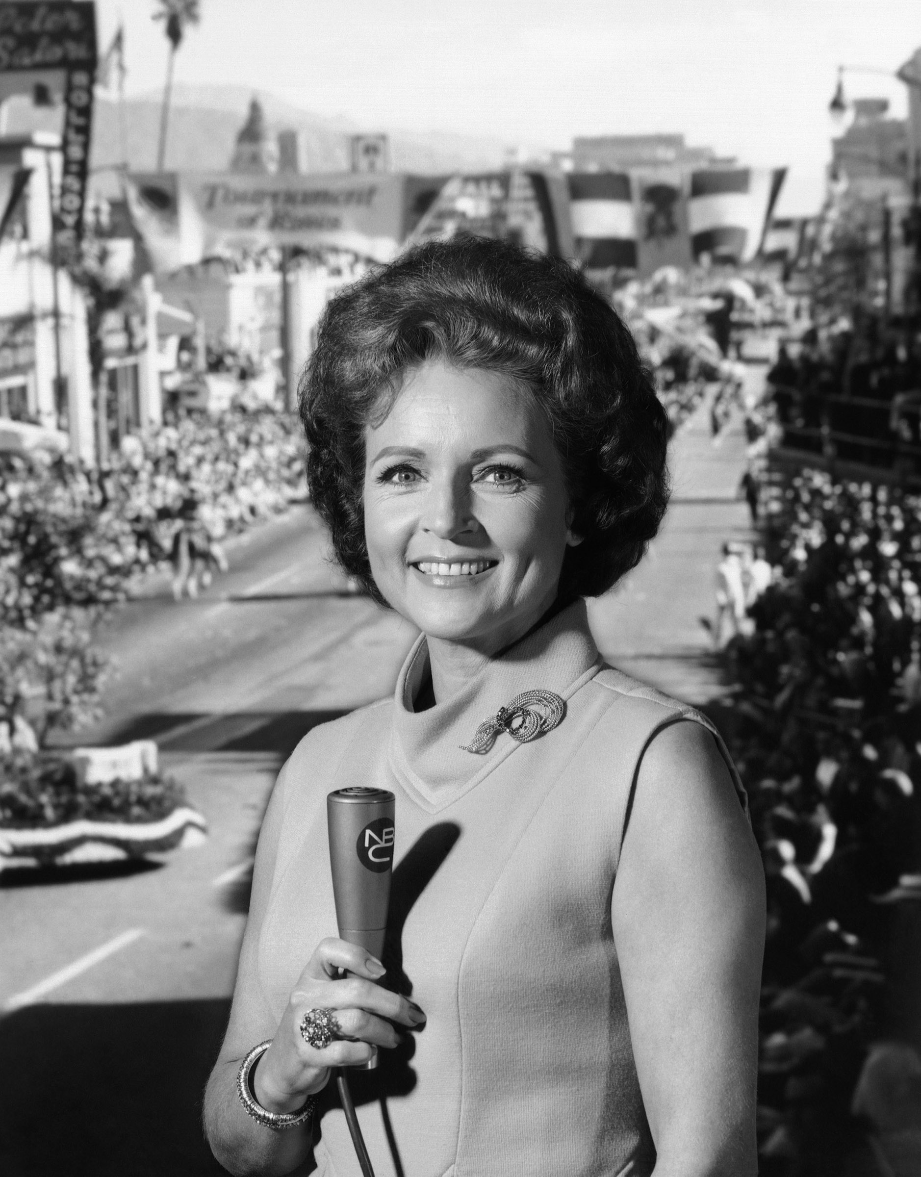 Betty White, at the Tournament of Roses Parade on January 1, 1970.