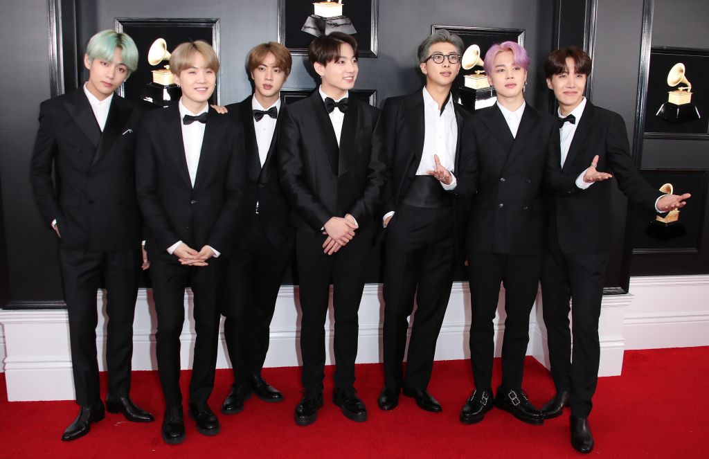 BTS attends the 61st Annual GRAMMY Awards at Staples Center on February 10, 2019 in Los Angeles, California. (Dan MacMedan—Getty Images)