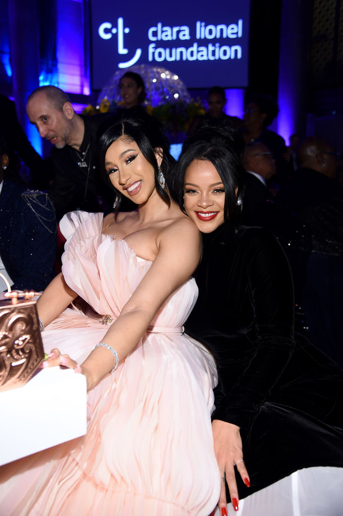 Cardi B (L) and Rihanna attend Rihanna's 5th Annual Diamond Ball Benefitting The Clara Lionel Foundation at Cipriani Wall Street on September 12, 2019 in New York City. (Dimitrios Kambouris—Getty Images for Diamond Ball)