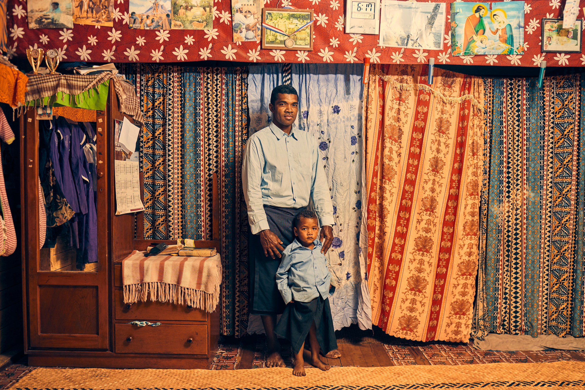 Apisai Logaivau and his family were relocated from their village due to the effects of climate change. Vunidogoloa was the first place in Fiji to relocate, but it won't be the last. (Christopher Gregory for TIME)