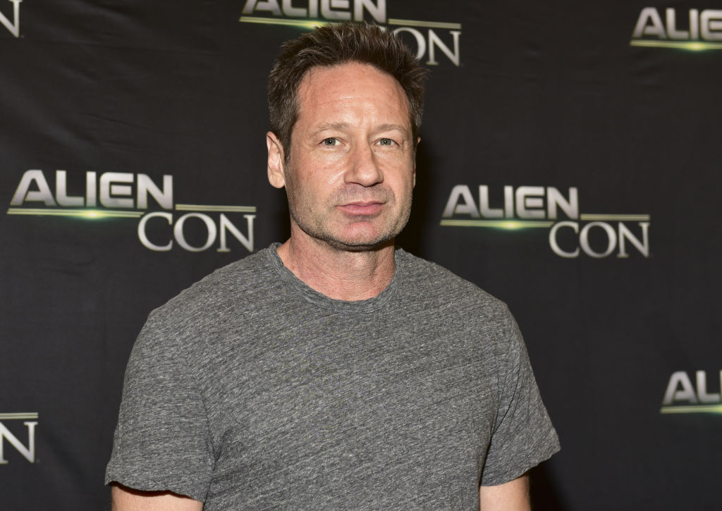 David Duchovny at A+E Networks, Mischief Management &amp; Prometheus Entertainment present AlienCon 2018 at Pasadena Convention Center on June 17, 2018 in Pasadena, California. (Rodin Eckenroth—Getty Images)