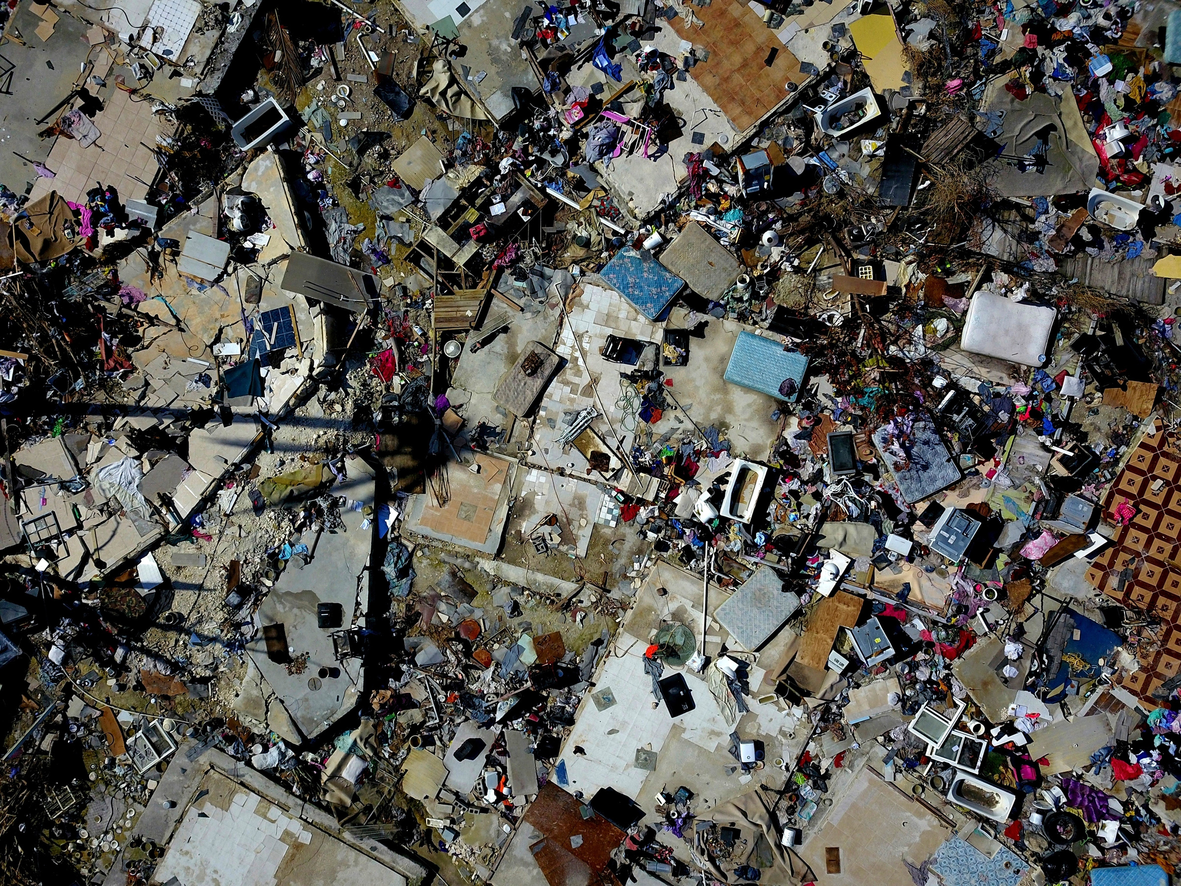 The rubble of a destroyed neighborhood in Abaco, Bahamas, Sept. 17, 2019. (Ramon Espinosa—AP)
