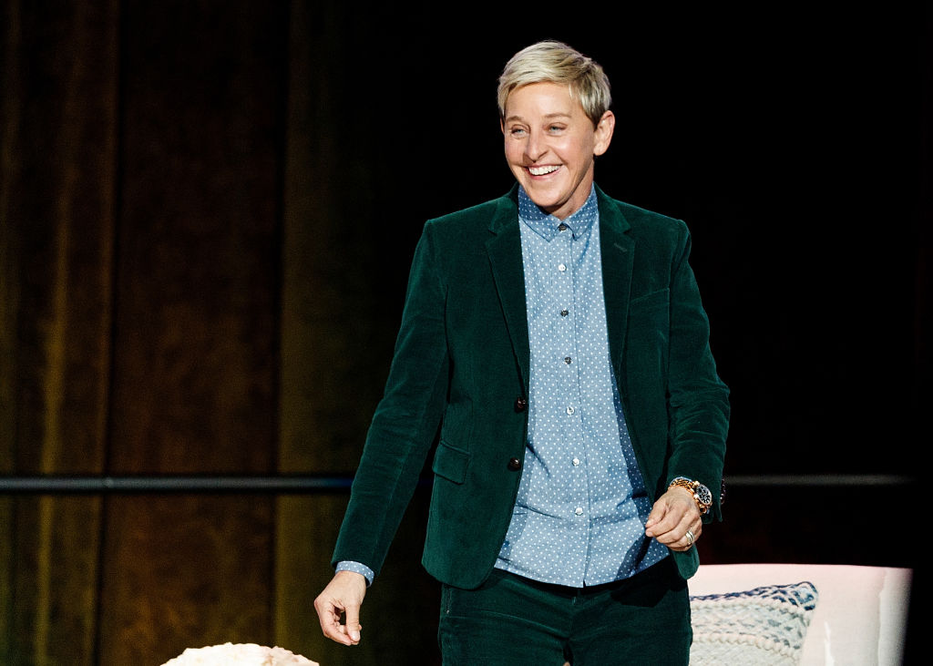 Comedian Ellen DeGeneres seen onstage during "A Conversation With Ellen DeGeneres" at Rogers Arena on October 19, 2018 in Vancouver, Canada. (Andrew Chin&mdash;Getty Images)