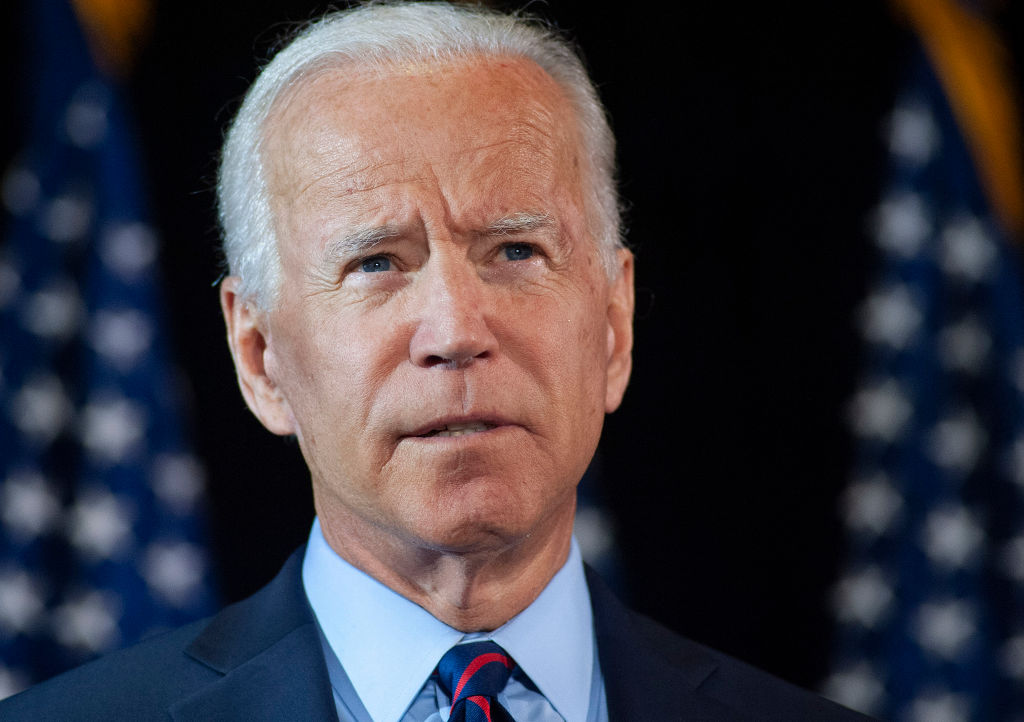 Democratic candidate for president, former Vice President Joe Biden makes remarks about the DNI Whistleblower report at the Hotel DuPont on Sept. 24, 2019 in Wilmington, Del. (William Thomas Cain&mdash;Getty Images)