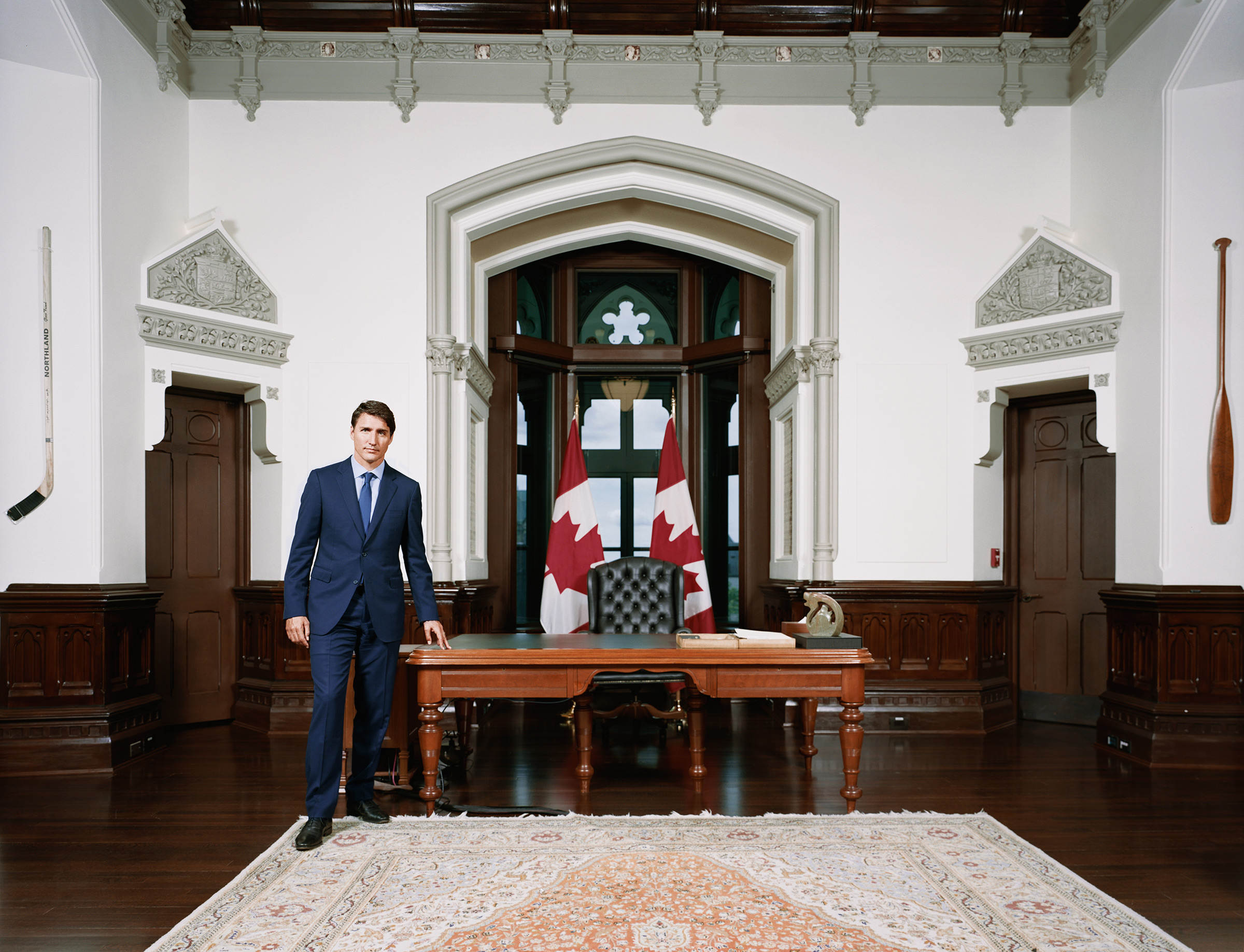 Trudeau in the Prime Minister’s office in Ottawa on Sept. 3 (Stefan Ruiz for TIME)