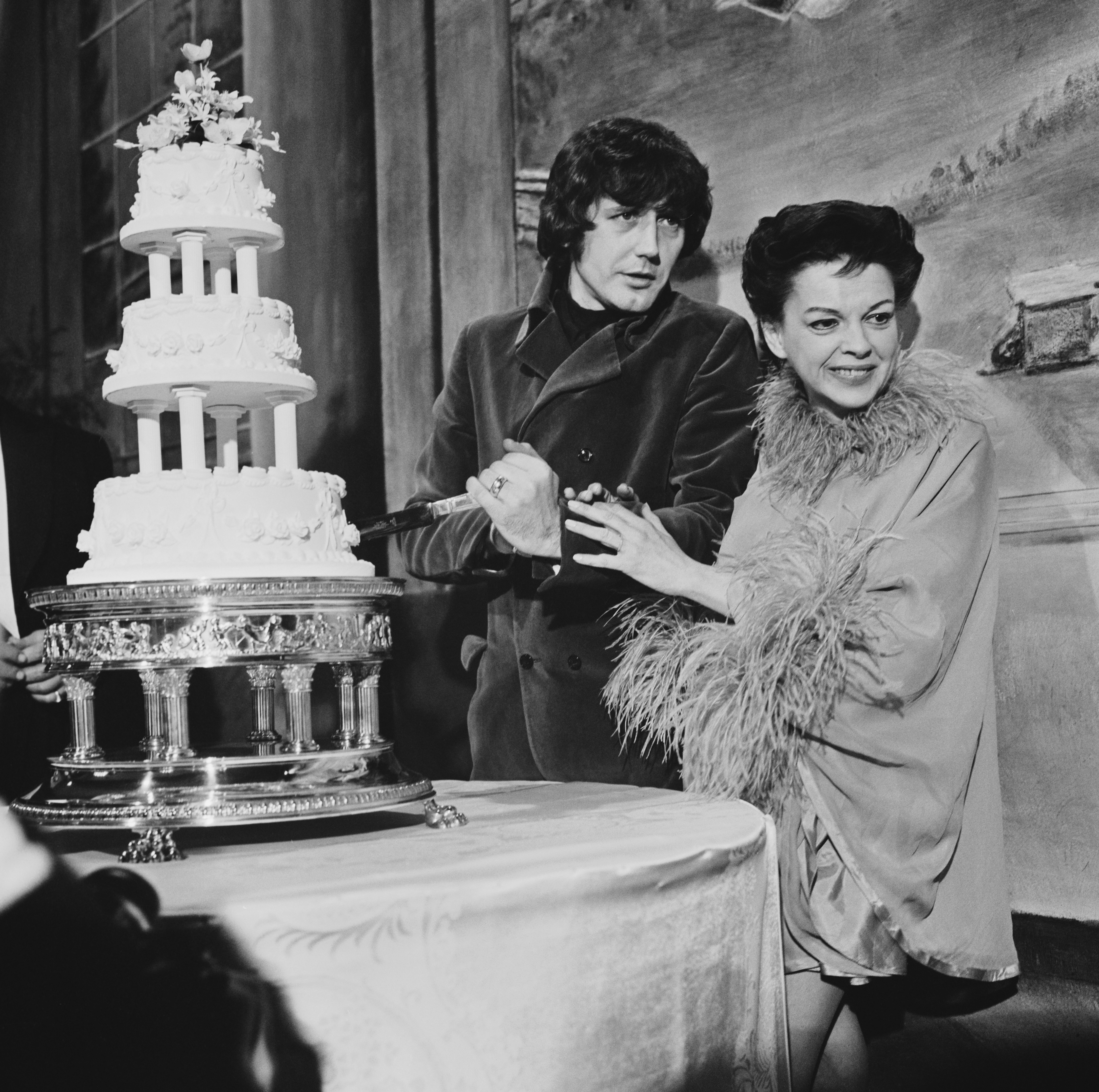 Judy Garland and Mickey Deans cutting their wedding cake, London, UK, March 15, 1969. (Evening Standard—Getty Images)