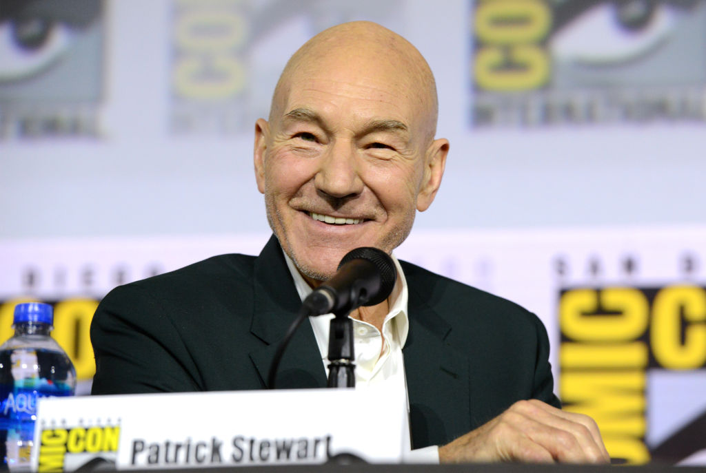 Patrick Stewart speaks at the "Enter The Star Trek Universe" Panel during 2019 Comic-Con International at San Diego Convention Center on July 20, 2019 in San Diego, California. (Albert L. Ortega—Getty Images)