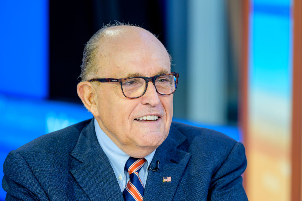 Former New York City Mayor and attorney to President Donald Trump Rudy Giuliani visits "Mornings With Maria" with anchor Maria Bartiromo at Fox Business Network Studios on September 23, 2019 in New York City. (Roy Rochlin&mdash;Getty Images)