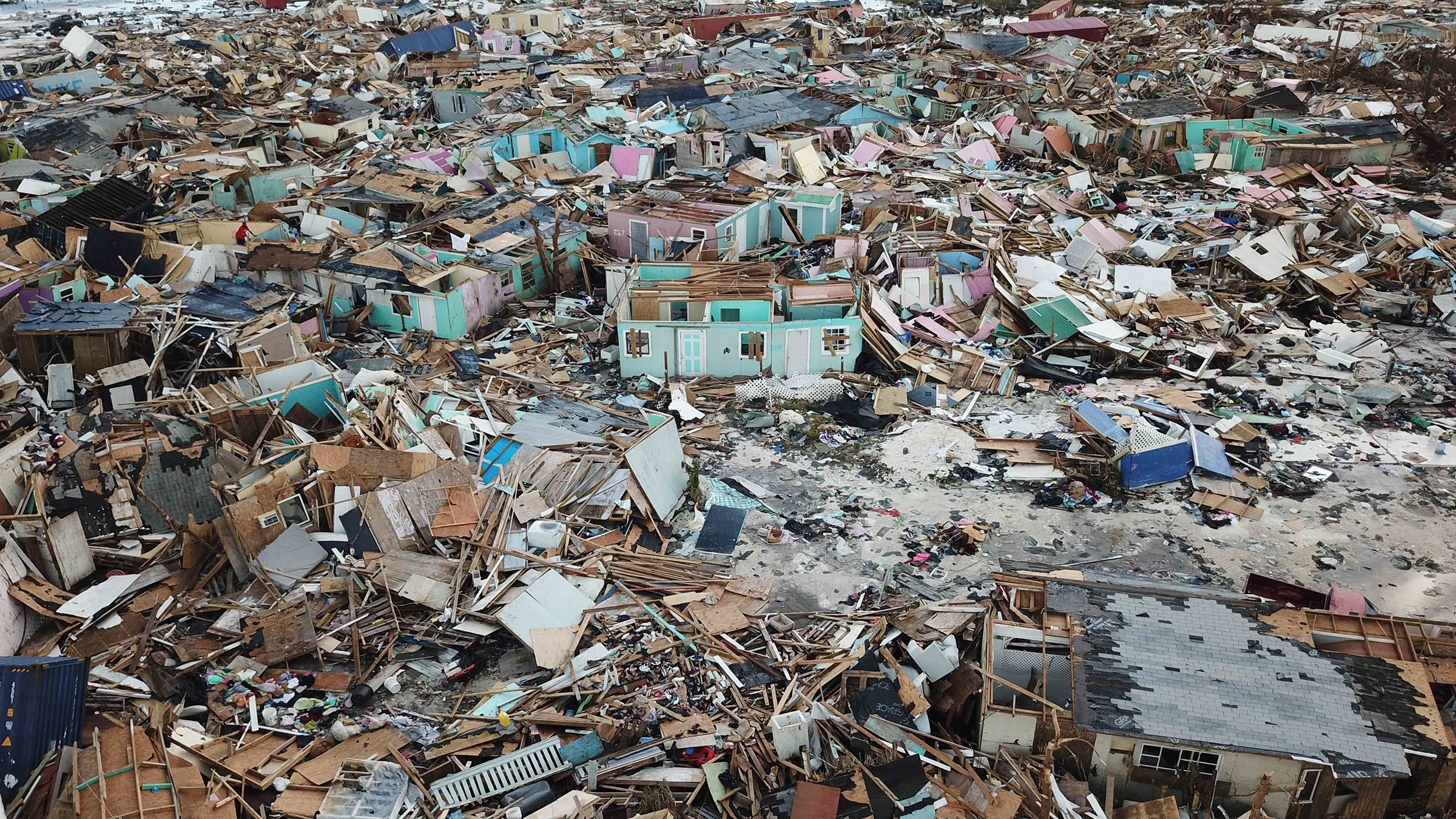 Homes flattened by Hurricane Dorian are seen in Abaco, Bahamas, Thursday, Sept. 5, 2019. (Gonzalo Gaudenzi—AP)