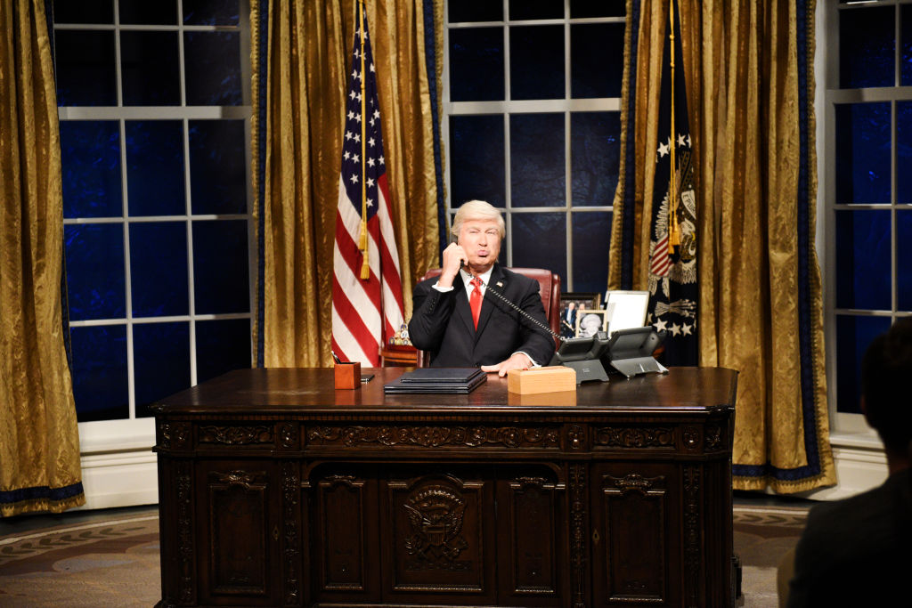 Alec Baldwin plays Donald Trump on Saturday Night Live during the "Impeachment" Cold Open on Saturday, September 28, 2019 (Will Heath—NBC&mdash;NBCU Photo Bank/Getty Images)