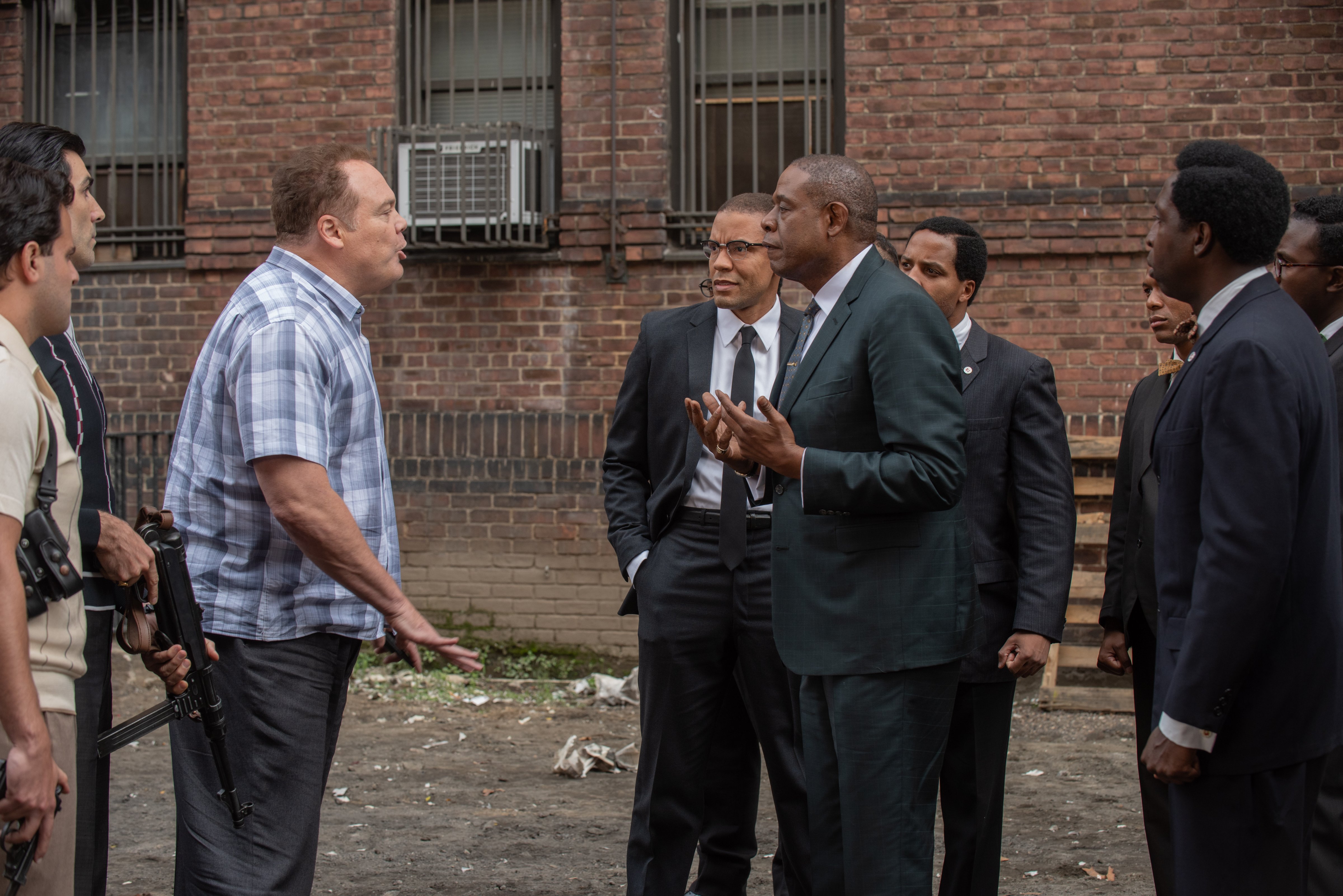Vincent “Chin” Gigante (Vincent D’onofrio) and "Bumpy" Johnson (Forest Whitaker) square off. (Photo Courtesy David Lee/EPIX)