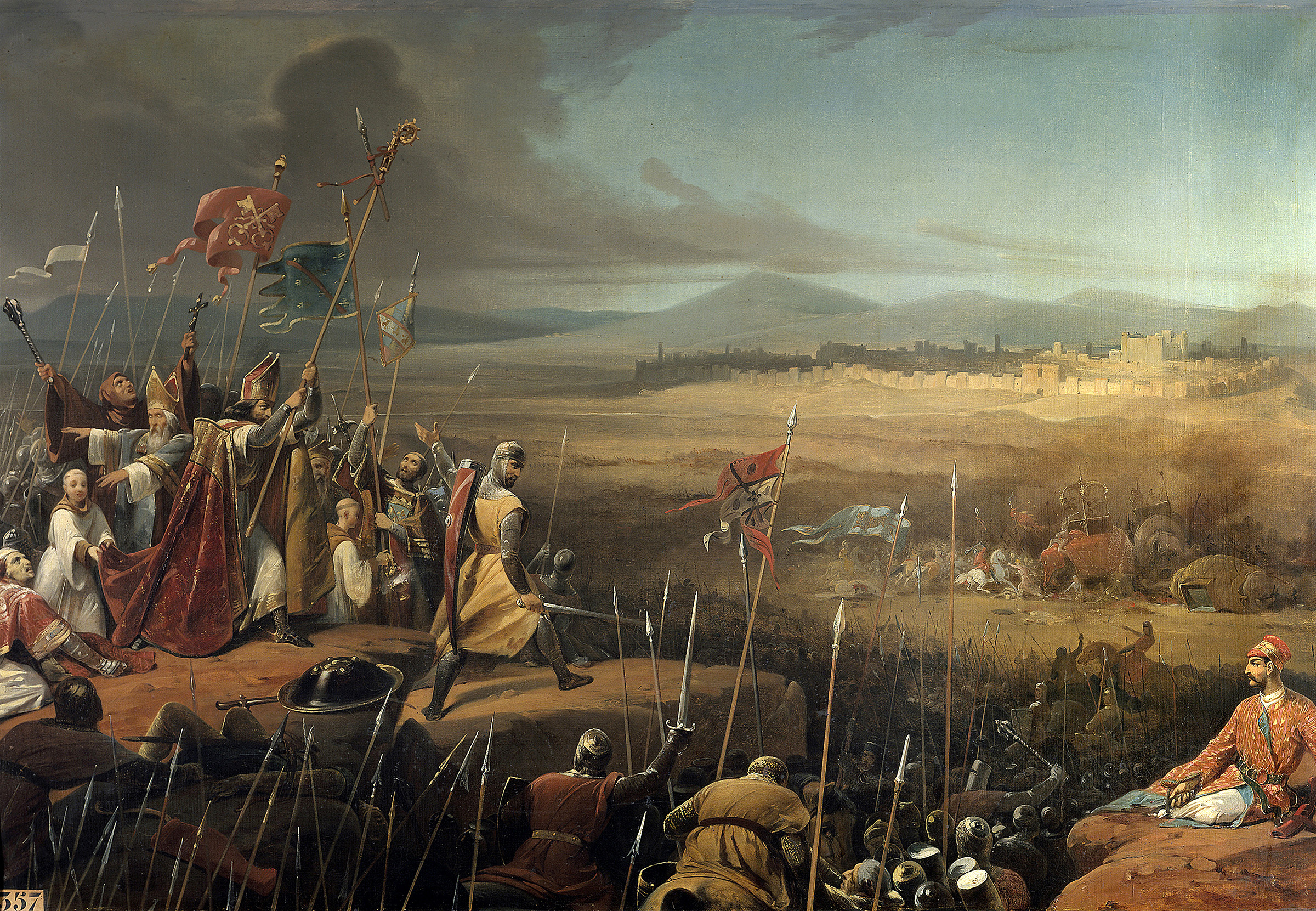 Painting by Frederic Schopin (1804-1880) depicting the First Crusade — 