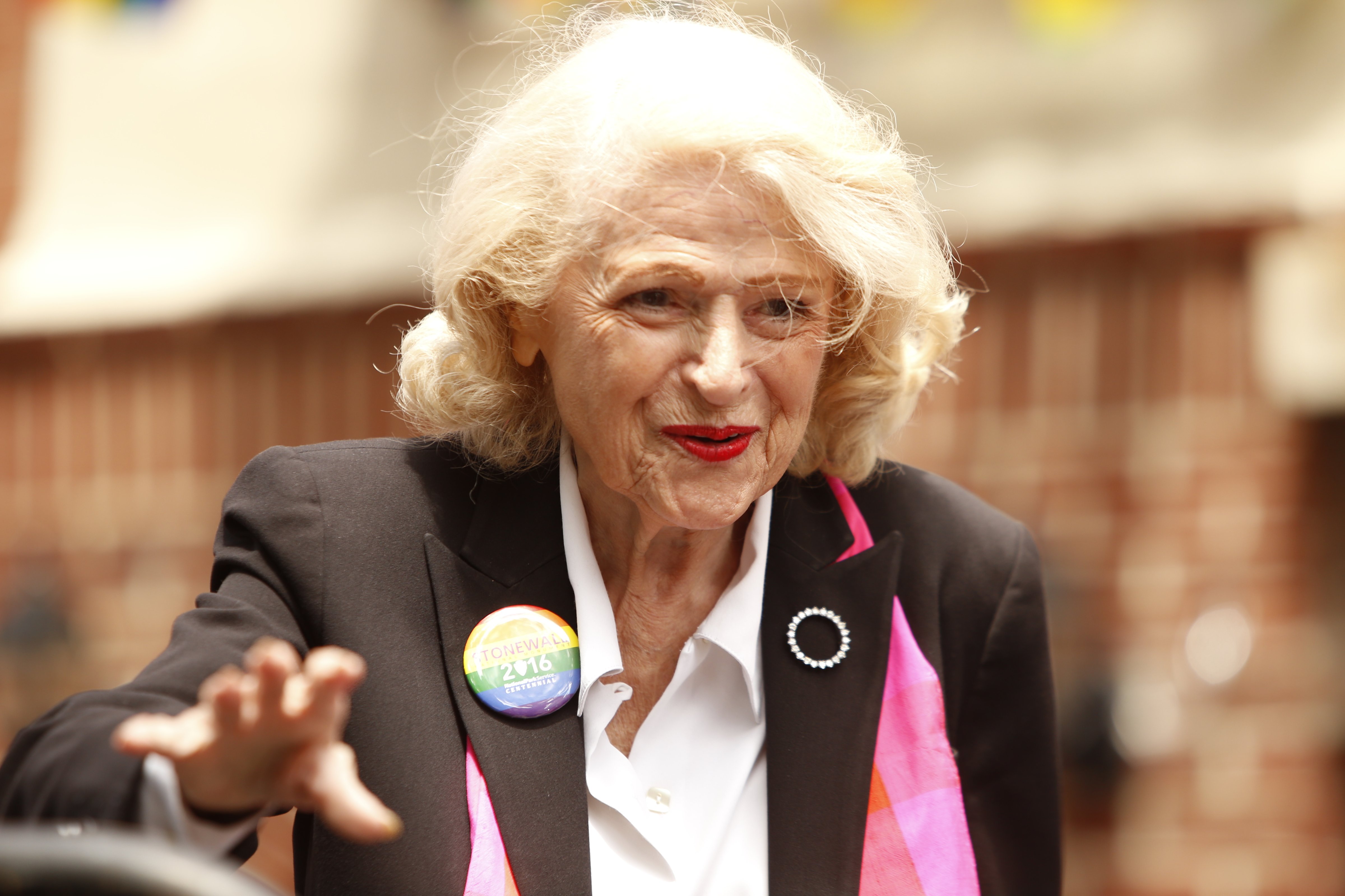 Marriage equality pioneer Edie Windsor. Mayor Bill de Blasio