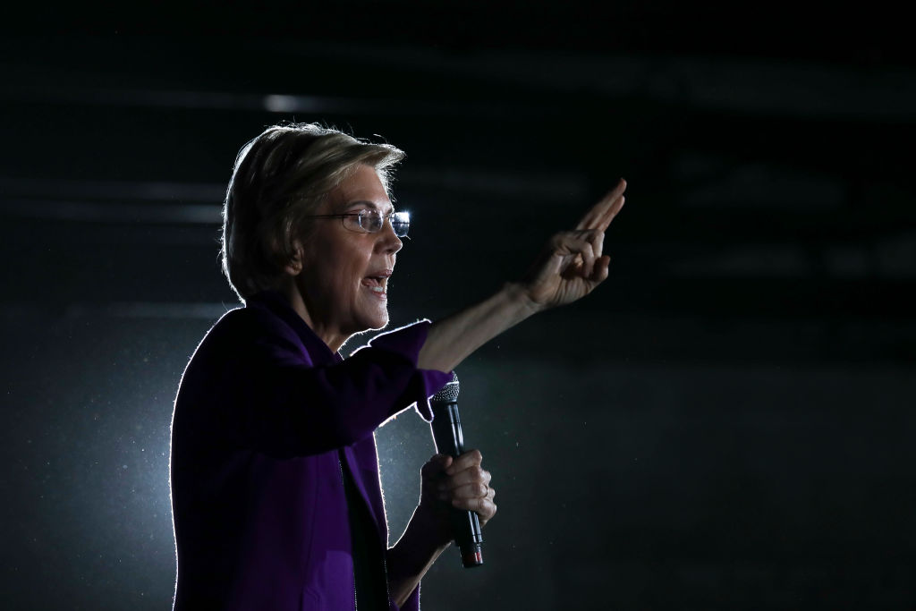Sen. Elizabeth Warren one of several Democrats running for the party's nomination in the 2020 presidential race, speaks during a campaign event, March 8, 2019 in the Queens borough of New York City. (Drew Angerer&mdash;Getty Images)