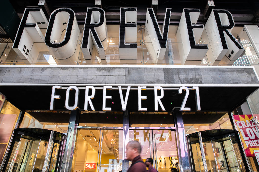 A Forever 21 Inc. store in the Times Square neighborhood of New York, U.S., on Thursday, Aug. 29, 2019. Photographer: Jeenah Moon/Bloomberg via Getty Images (Bloomberg&amp;Bloomberg via Getty Images)