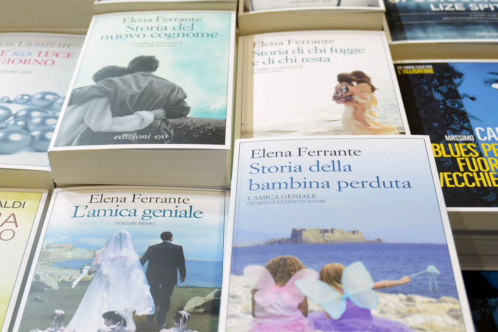 L'amica Geniale, the book by Elena Ferrante at Piu Libri Piu Liberi Publishing Fair at the Convention Center La Nuvola, on December 6, 2017 in Rome, Italy. (Simona Granati—Corbis/Getty Images)