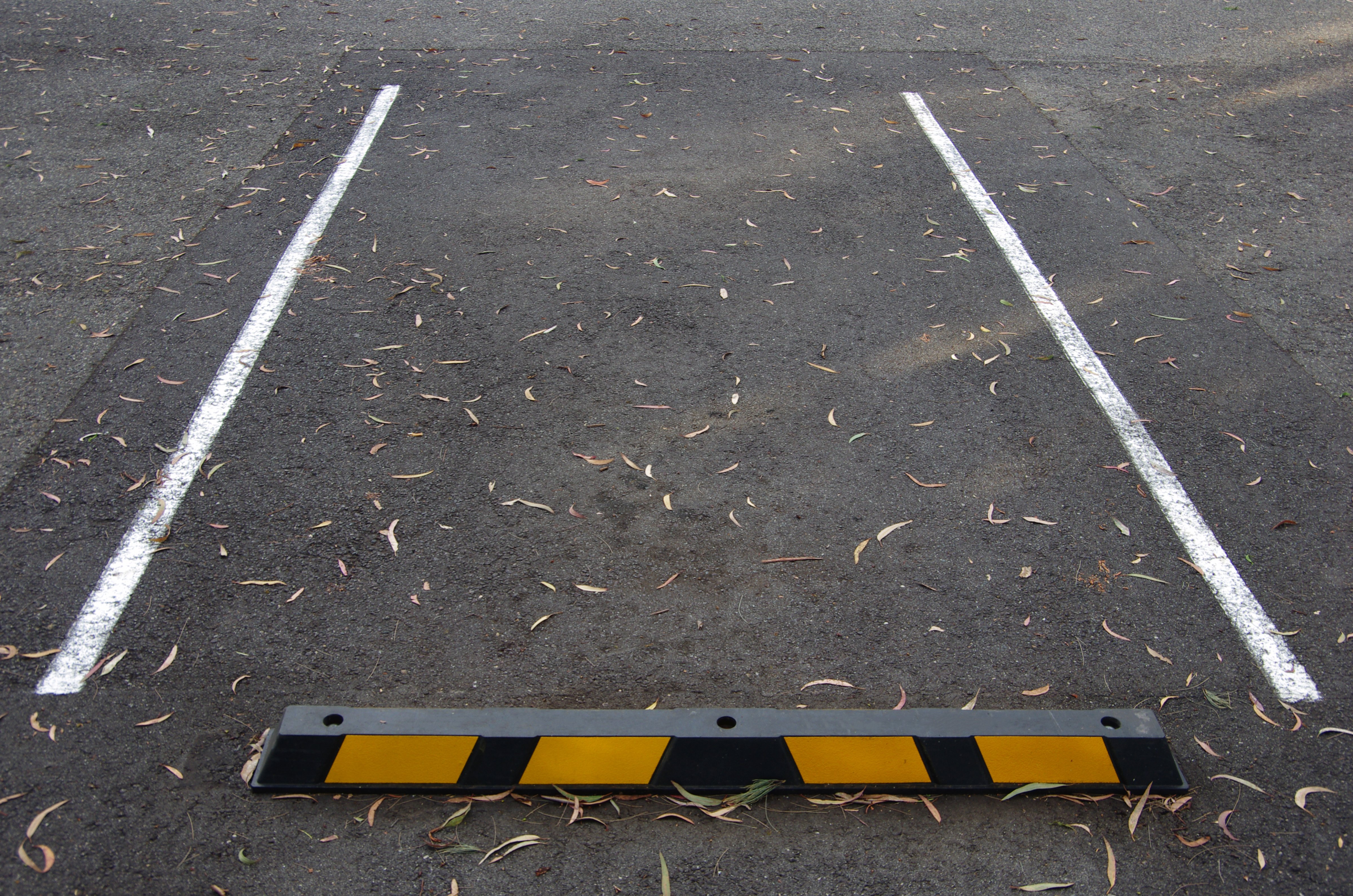 Empty parking spot in an outdoor car park