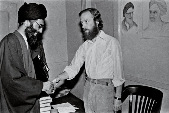 In 1980, Khamenei visited American hostages inside the captured U.S.Â embassy