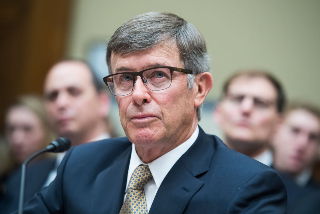 Joseph Maguire, acting director of national intelligence, testifies during the House Intelligence Committee hearing on a whistleblower complaint about a phone call between President Trump and Ukrainian President Volodymyr Zelensky on Thursday, Sept. 26, 2019. (Tom Williams—CQ-Roll Call, Inc/Getty Images)