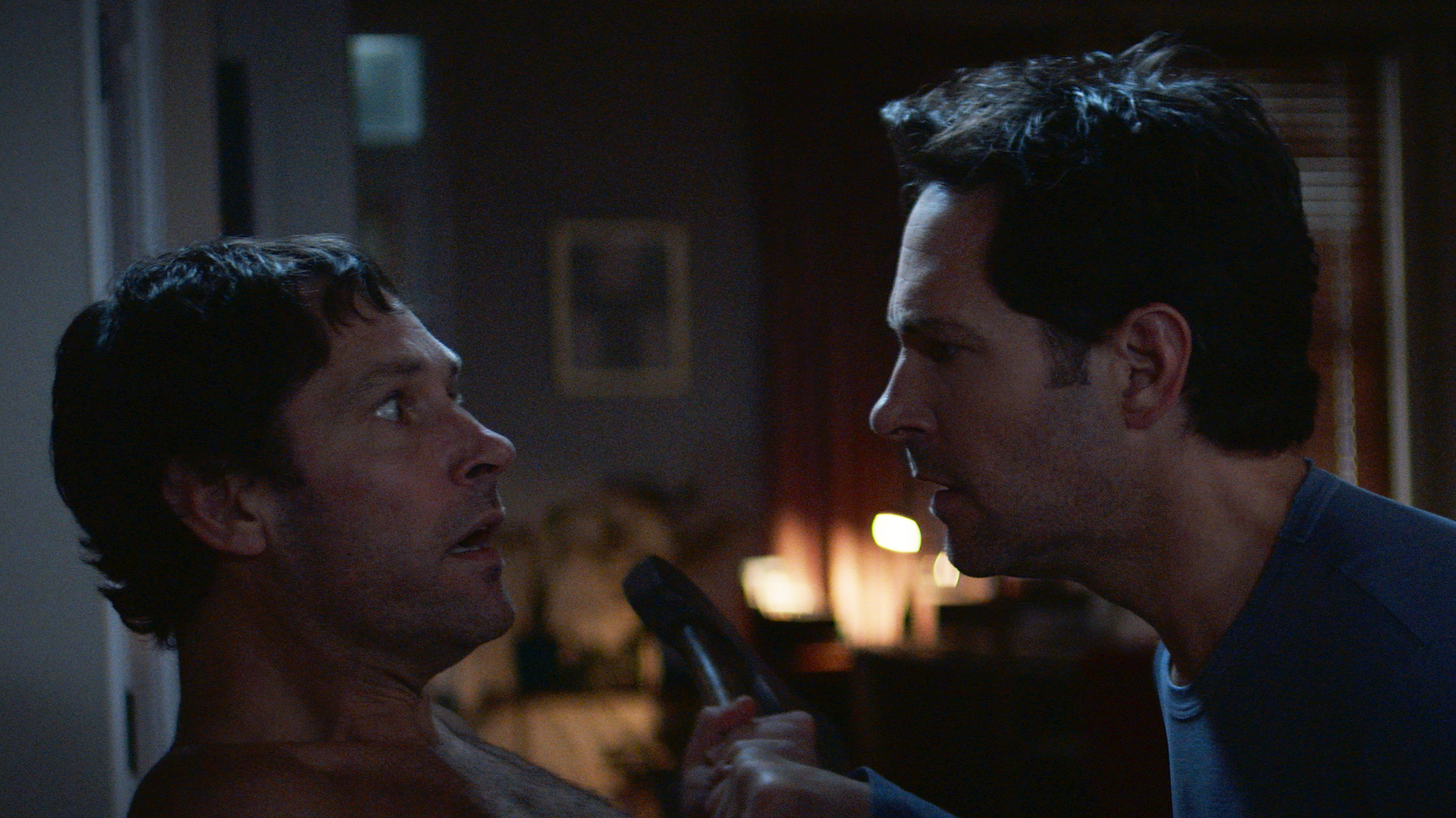Paul Rudd (left) and Paul Rudd (right) in 'Living With Yourself' (Netflix)