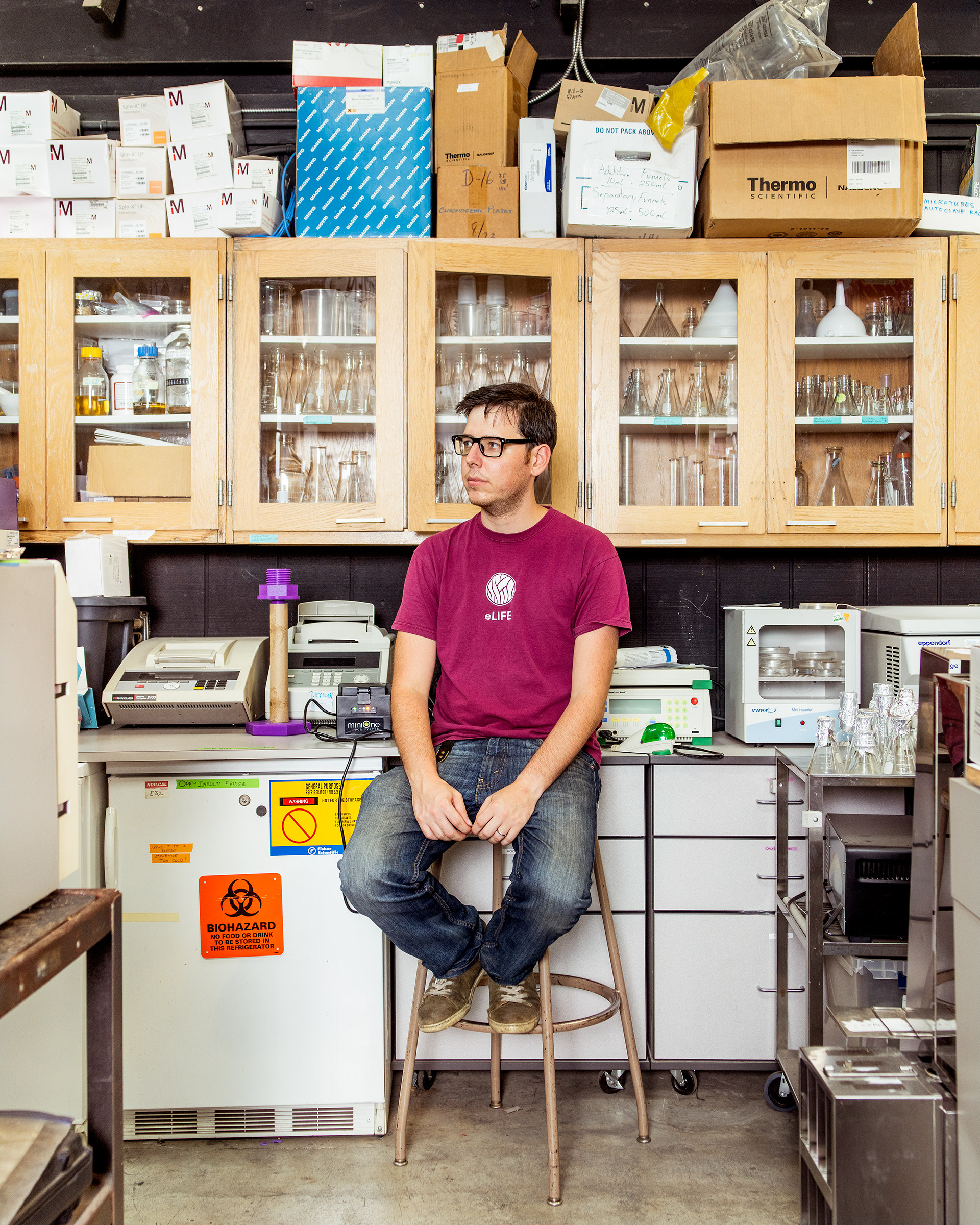 Huon de Kermadec, lead scientist of the Open Insulin Project, at Counter Culture Labs (Cayce Clifford for TIME)