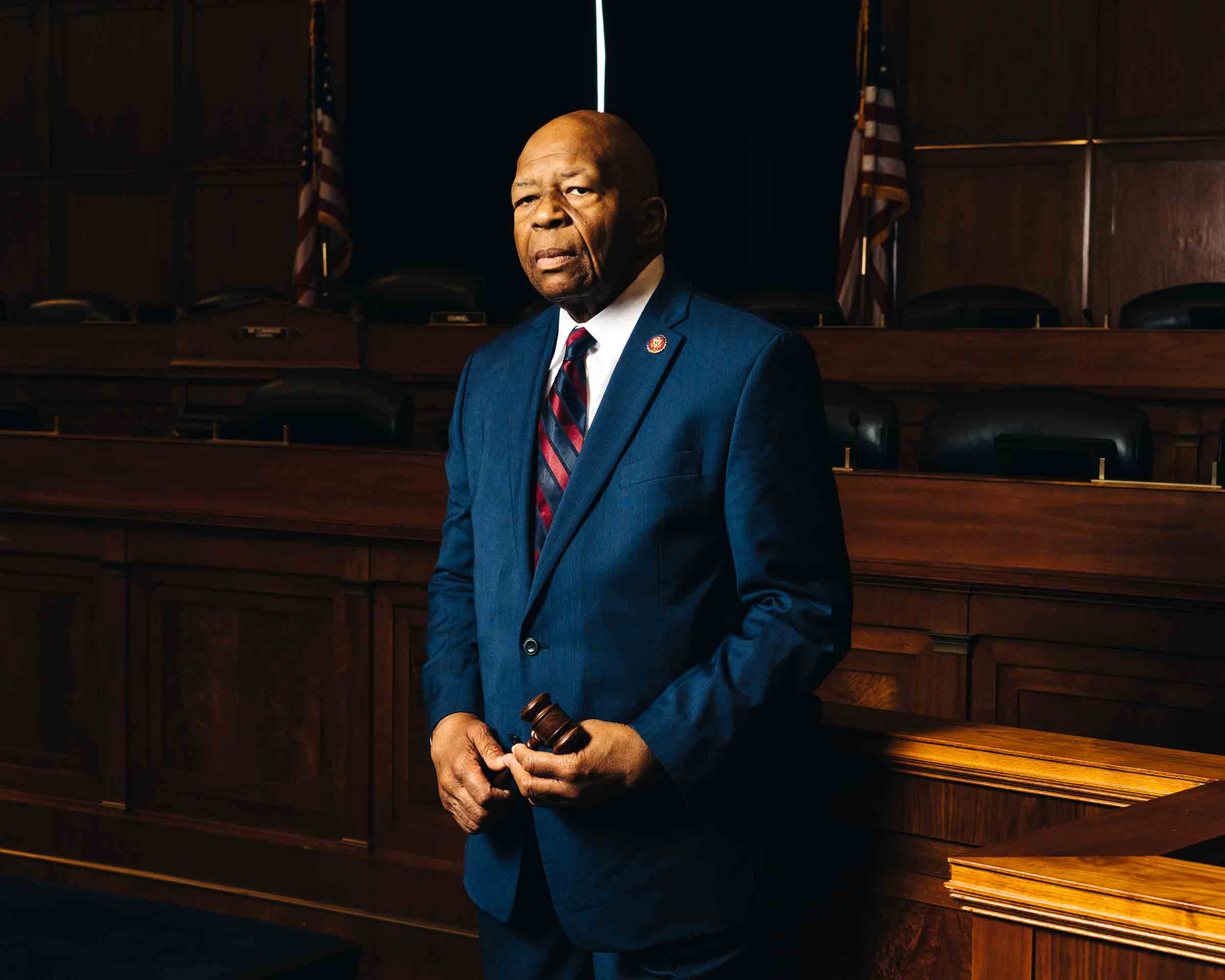 Cummings in the House Oversight Committee hearing room in Washington on May 2 (Justin T. Gellerson—The New York Times/Redux)