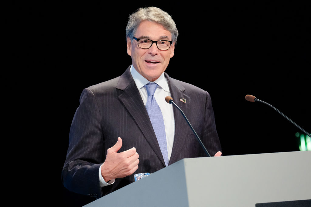 United States Secretary of Energy and former Governor of Texas Rick Perry attends the Arctic Circle Assembly at Harpa Concert Hall on October 10, 2019 in Reykjavik, Iceland. Two people familiar with the matter say Perry notified President Donald Trump Thursday that he will soon be leaving the post. (Matthew Eisman&mdash;Getty Images)