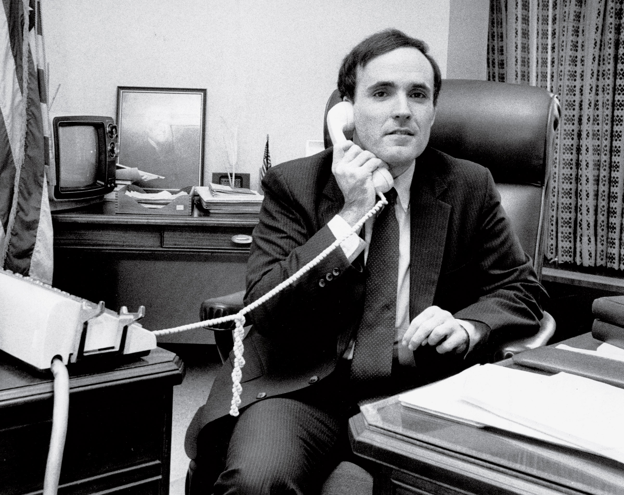 U.S. Attorney Rudolph Giuliani in his office 1983