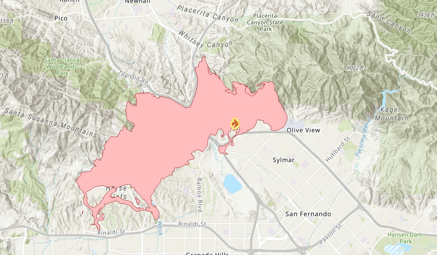 The Saddle Ridge Fire in Los Angeles County burned through 8,800 acres and killed one person. (Cal Fire)