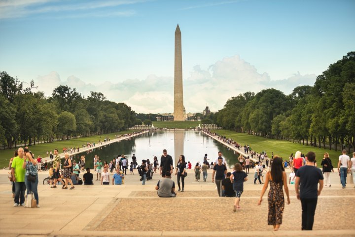 Far view of the Washington Monument in Washington D.C.