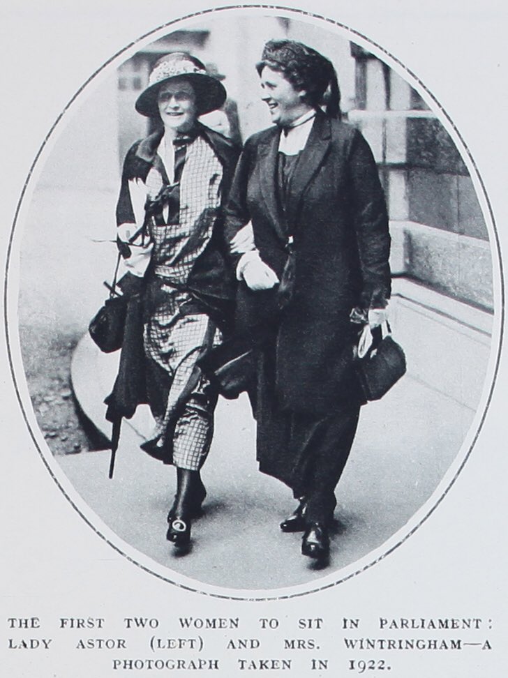 1st and 2nd female Members of Parliament to take their seats, Nancy Astor and Margaret Wintringham. (1) (The Box (Plymouth Museums Galleries Archives))