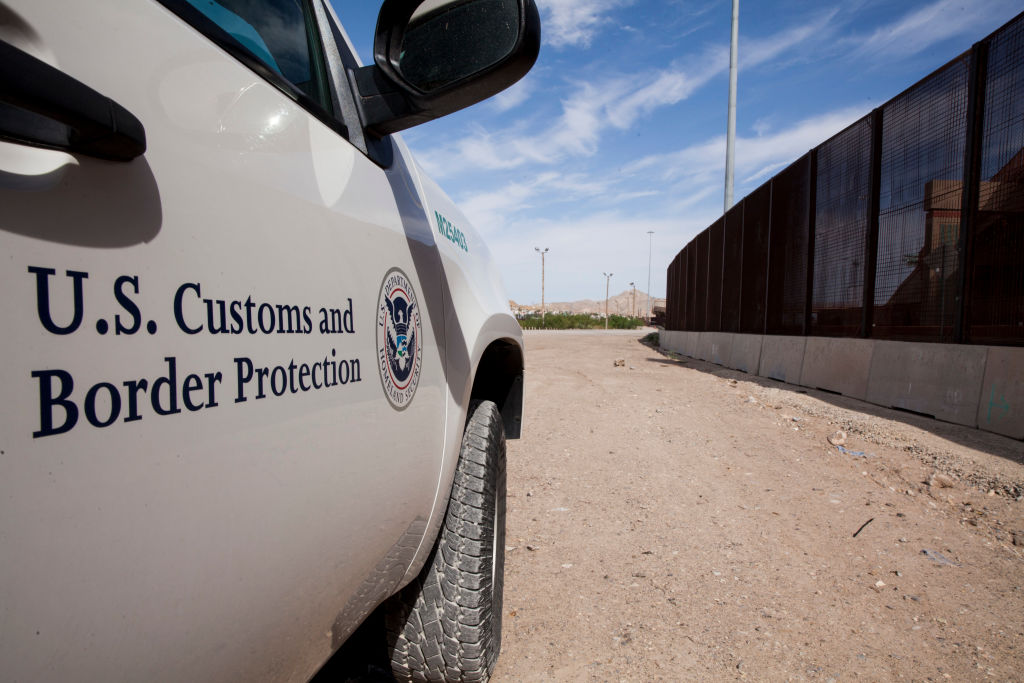 A Customs and Border Protection vehicle patrols the border fence in El Paso, Texas on Aug. 23, 2019. (CQ-Roll Call, Inc via Getty Imag&mdash;© 2019 CQ Roll Call)