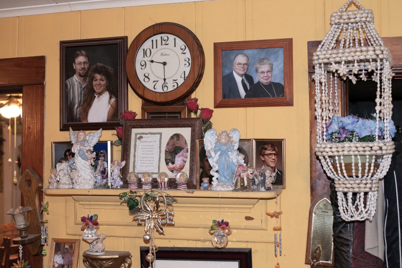 The Rieckmann's mantle in their home in Fremont, Wisconsin, on Nov. 20, 2019.