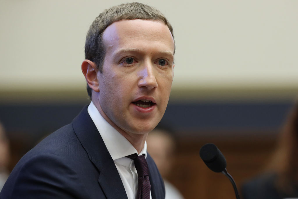 Facebook co-founder and CEO Mark Zuckerberg testifies before the House Financial Services Committee in Washington, D.C. on October 23, 2019 (Getty Images—2019 Getty Images)