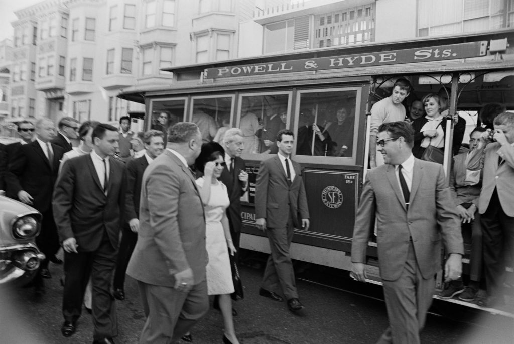 Princess Margaret and Lord Snowdon in San Francisco during a visit to America, 7th November 1965. (Harry Benson—Getty Images)