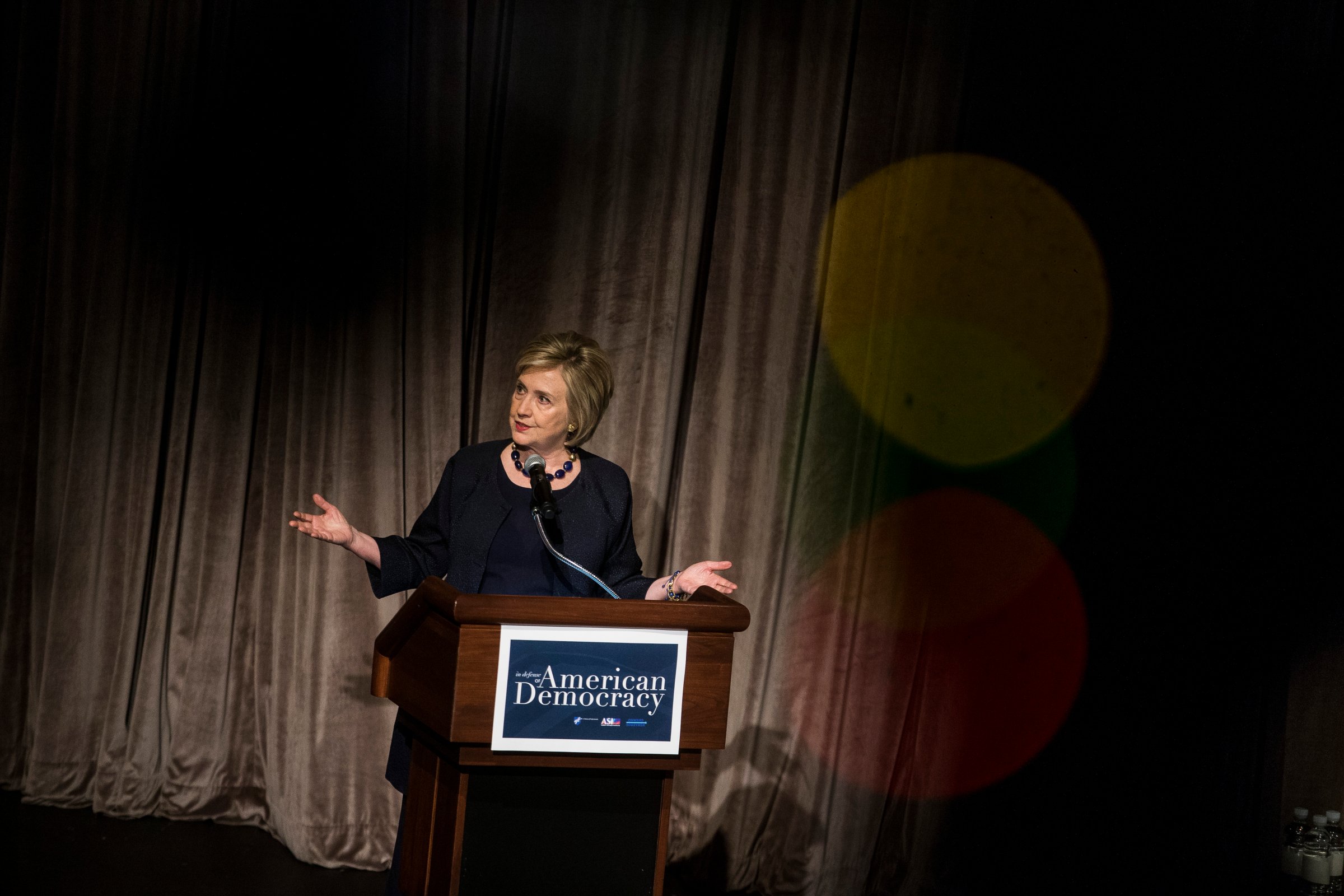 Hillary Clinton Gives Keynote Address At The American Federation Of Teachers' Shanker Institute In Defense Of Democracy Forum